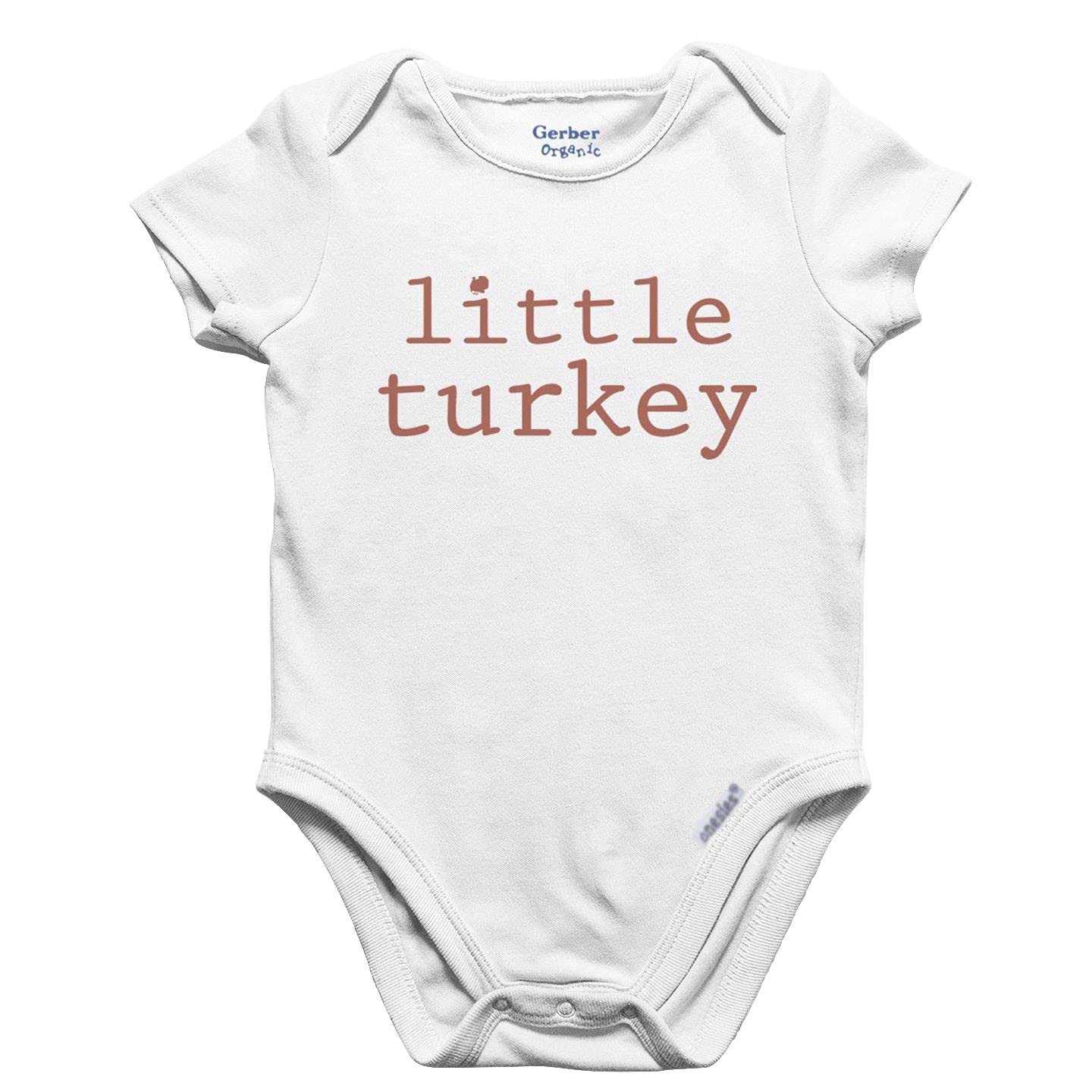 Little Turkey Baby Outfit - Fall Baby Romper - Organic Cotton Baby Clothes for Thanksgiving & Autumn Photoshoots