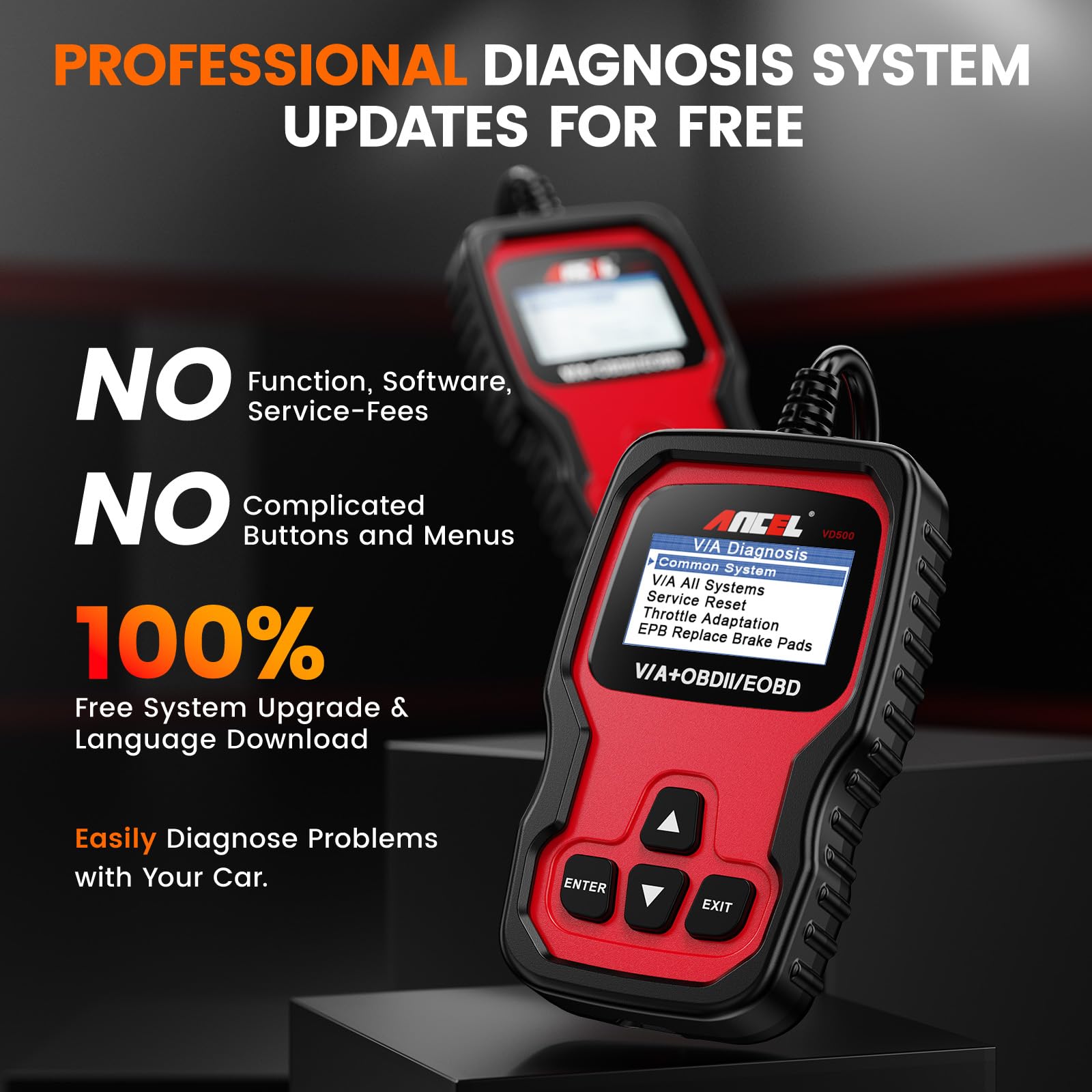 ANCEL PB100 Automotive Power Circuit Probe Tester with VD500 OBD2 Scanner - VAG Engine, EPB, ABS, SRS Code Reader for Oil, Throttle & Brake Reset - Professional Car Diagnostic Tool for Mechanics & DIY Auto Repair