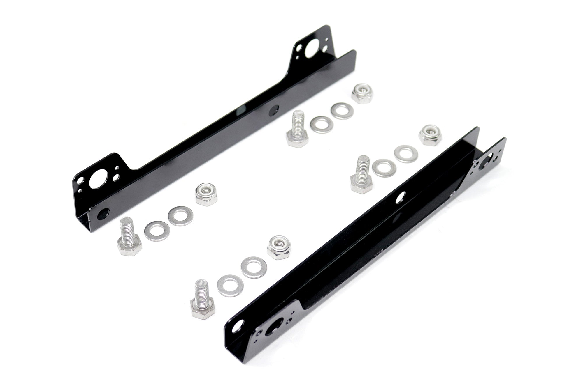 Motion Raceworks 98-02 Camaro Dzus Hood Rails Front Set - Black Anodized Aluminum (30-120 Fastener Kit) | High-Performance Hood Pins for Racing & Street Use