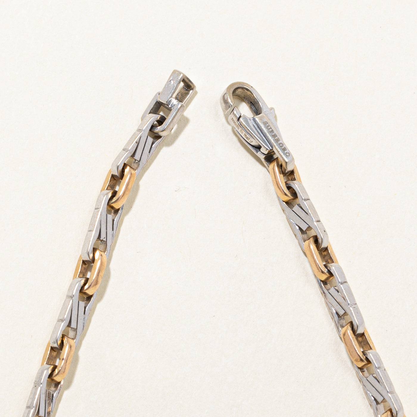 18K Two-Tone Gold Bracelet for Women - 8.75 Inch Adjustable Luxury Jewelry Gift for Anniversary, Birthday & Special Occasions
