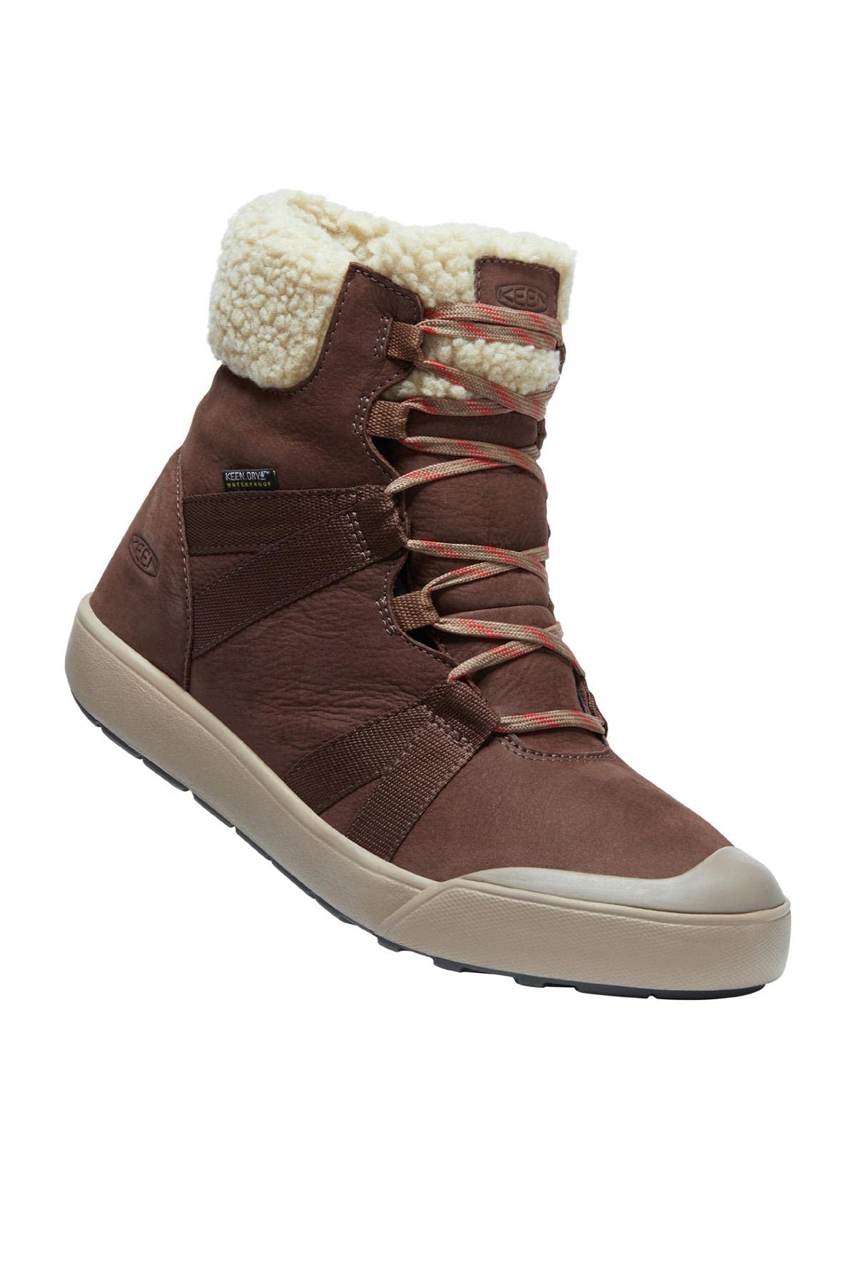 KEEN Women's Elle Winter Insulated Waterproof Mid Calf Boots - Warm Snow Boots for Women with Non-Slip Sole | Perfect for Hiking, Snowy Weather & Outdoor Adventures