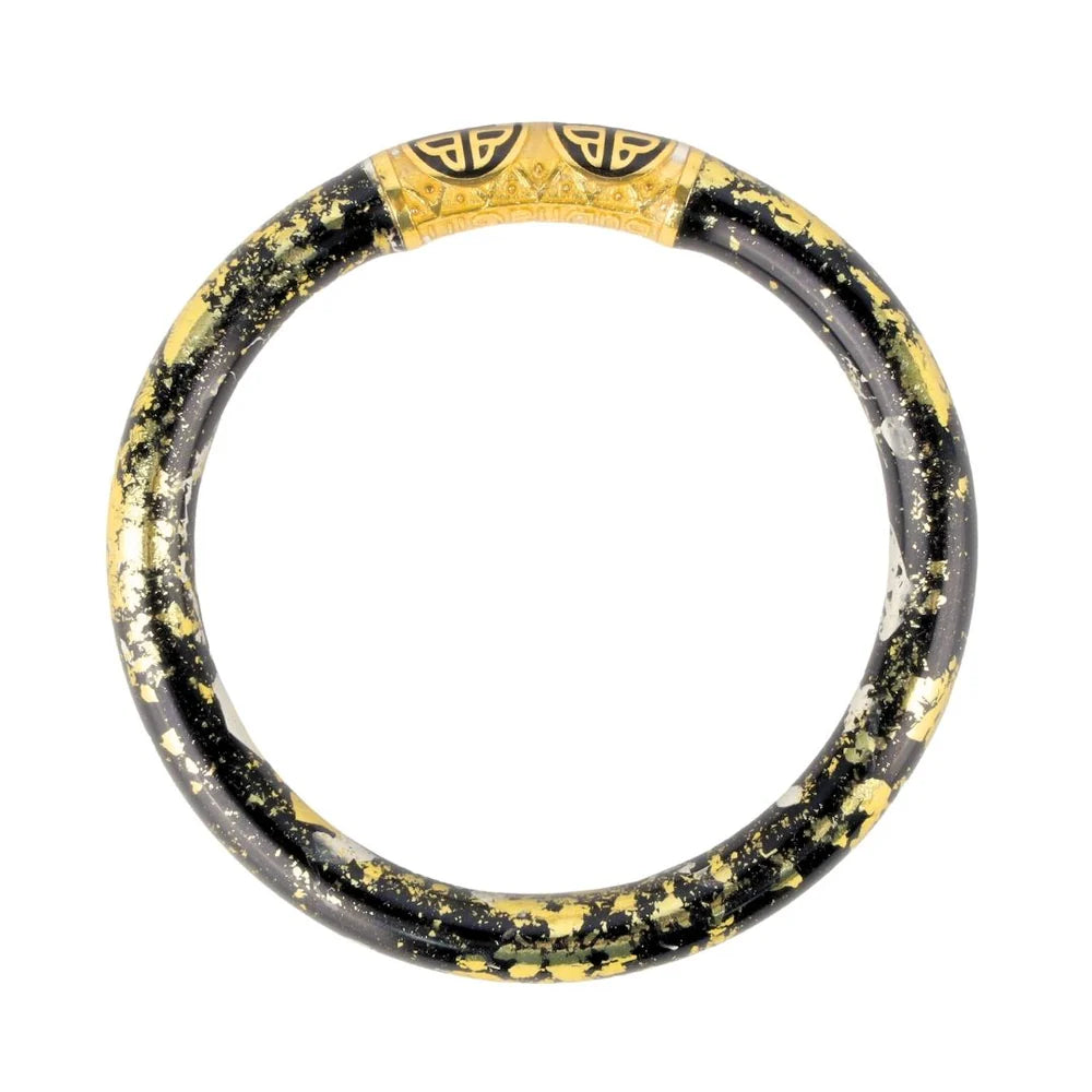 BuDhaGirl KOI Noir Tzubbie All Weather Bangle Bracelet - Waterproof Adjustable Stylish Jewelry for Women, Perfect for Swimming, Travel & Everyday Wear