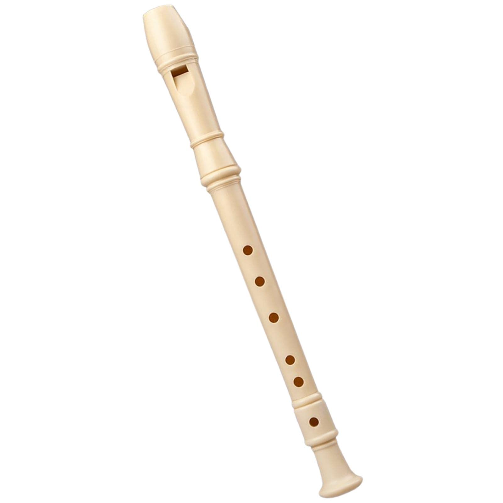 Colaxi White Baroque Soprano Recorder - 6 Hole Long Flute Instrument for Kids & Beginners | School Music Class, Home Practice & Early Childhood Education Tool