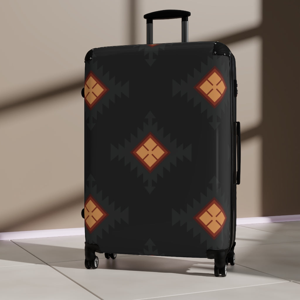 Durable Hardshell Cabin Suitcase - 3 Sizes Available (Carry-On, Medium, Large) with Stylish Southwestern Design - Perfect for Air Travel, Road Trips & Weekend Getaways