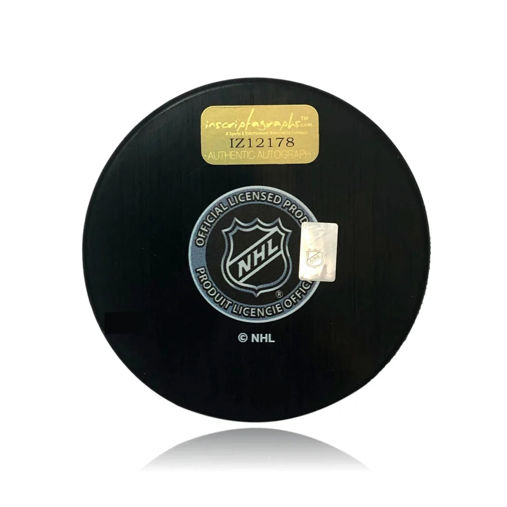 Chandler Stephenson Autographed Vegas Golden Knights Puck - 1st VGK Goal Inscribed 12/3/19 with COA - Perfect for Hockey Memorabilia Collectors and NHL Fans
