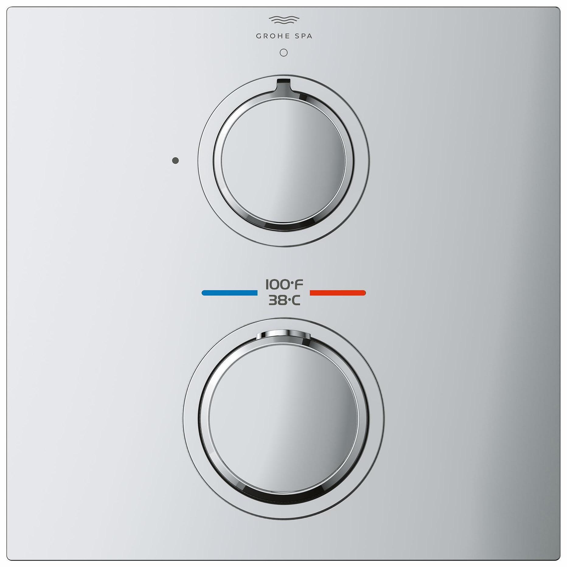 Grohe Allure Thermostatic Valve Trim in Chrome Finish (Model 29177001) - Perfect for Bathroom & Shower Faucet Upgrades