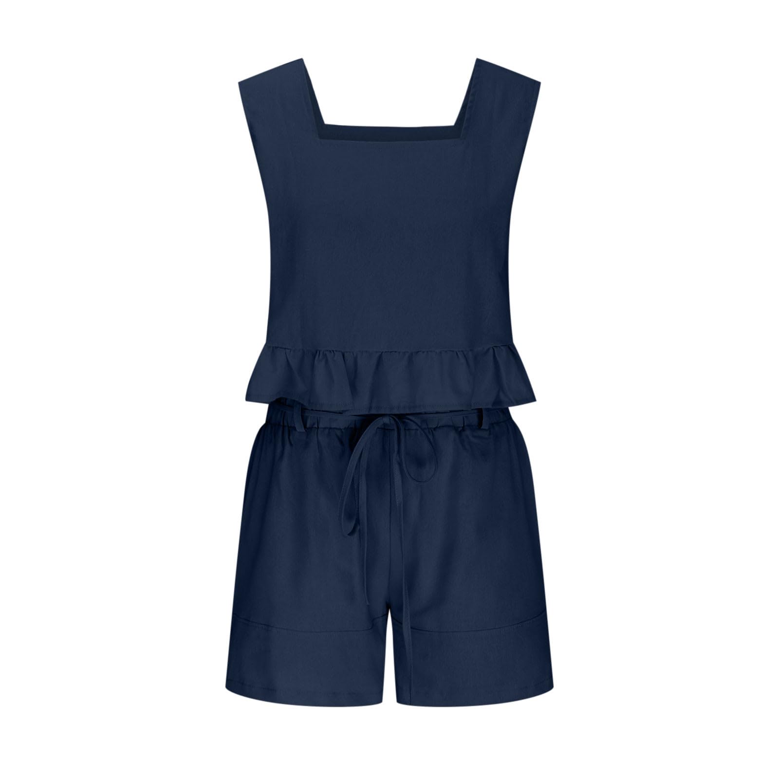 Women's 2-Piece Matching Short Set - Summer Lounge & Beach Outfit | Comfortable Cotton Shorts & Top Set for Casual Wear, Vacation, and Relaxation