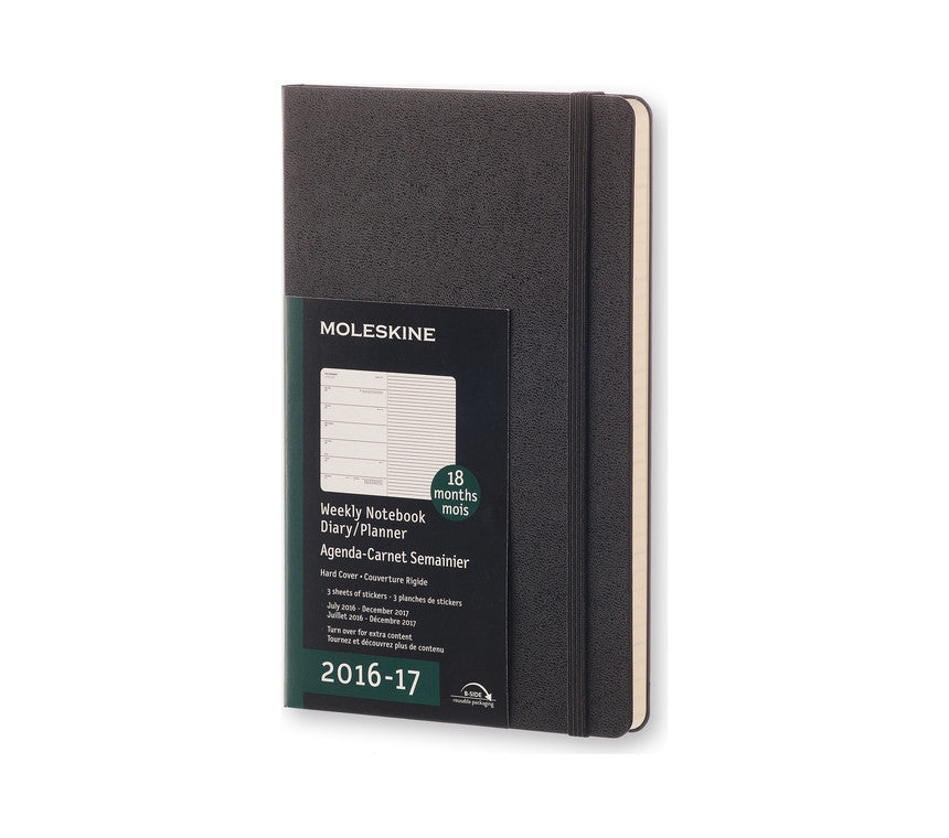 Moleskine 18-Month Weekly Planner (2016-2017) - Hard Cover Notebook for Work, School & Daily Organization | Perfect for Professionals & Students