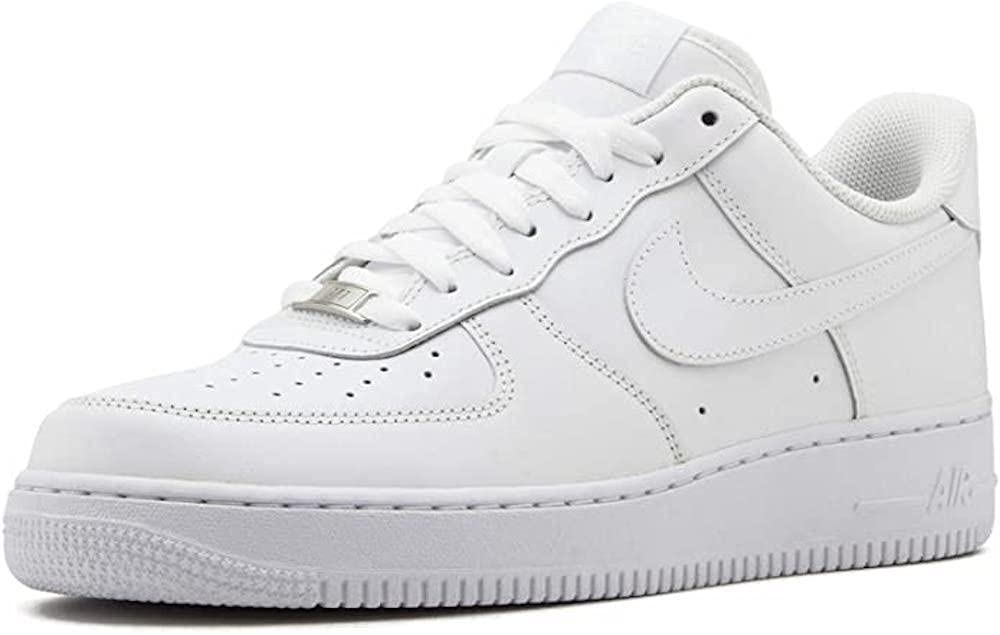 Nike Men's Air Force 1 Basketball Shoes - Classic White Sneakers for Casual Wear, Street Style & Sports Performance | Perfect for Everyday Use, Gym & Urban Fashion