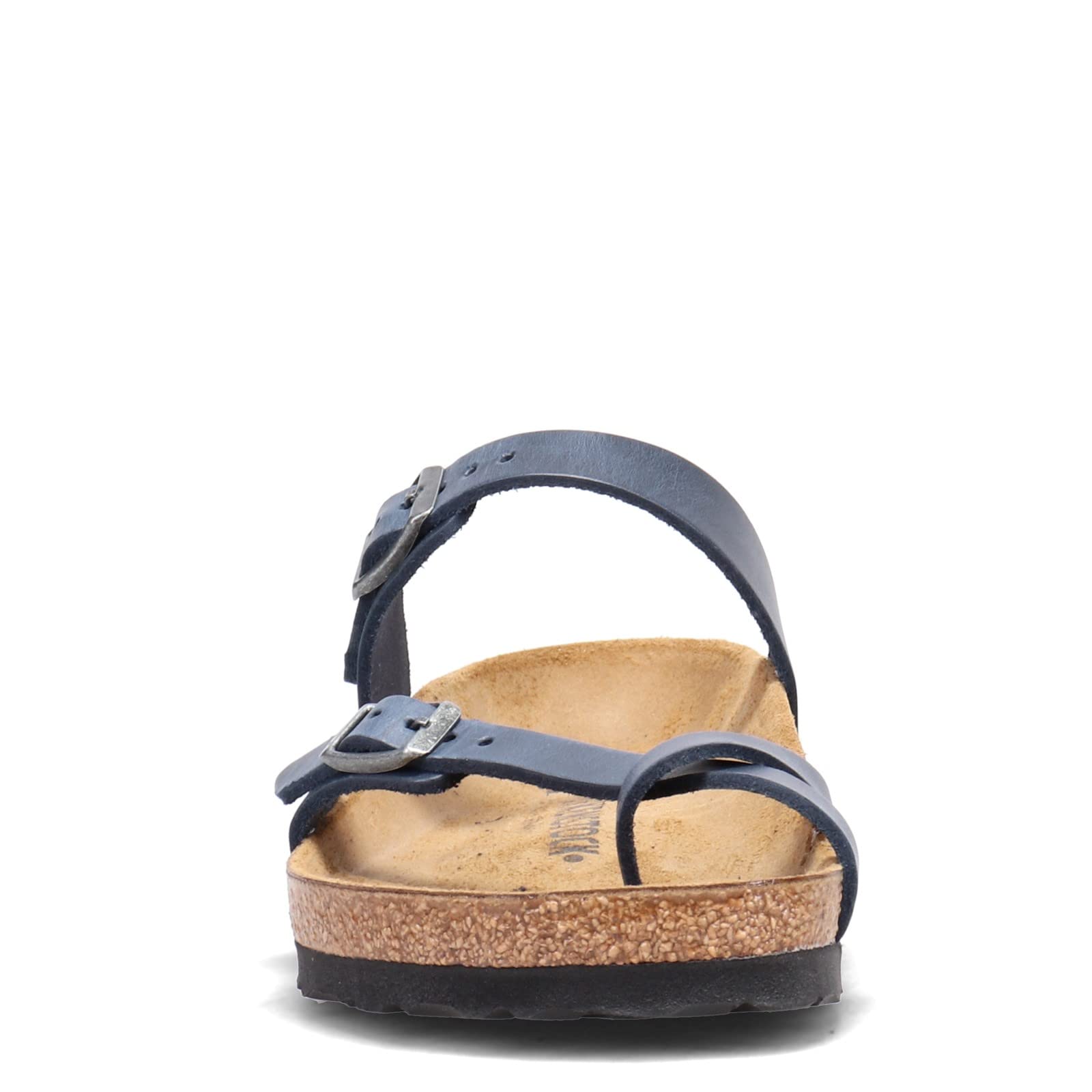 Birkenstock Mayari Women's Sandals - Blue Oil Leather Size 41 (EU) | Comfortable Cork Footbed for Walking, Travel & Casual Wear
