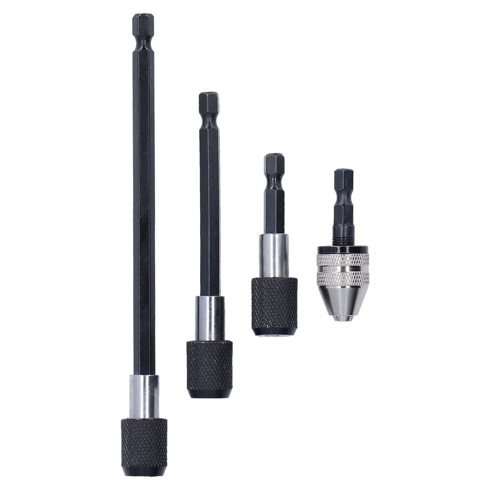 High Efficiency Magnetic Drill Adapter & Hex Shank Extension Set - Standard Sizes, Wear Resistant with Locking Device for Power Tools - Perfect for Metalworking, Construction & DIY Projects