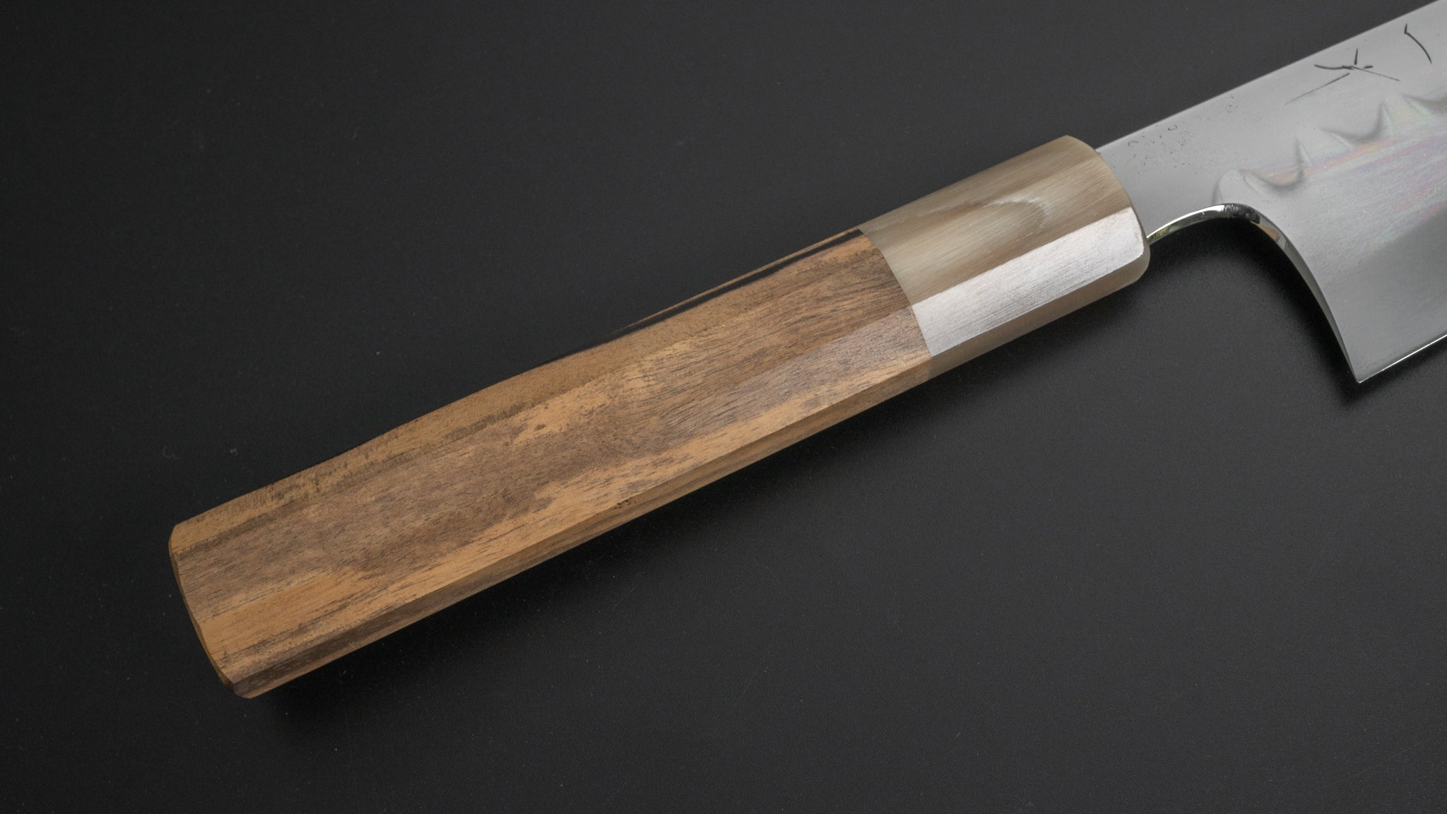Hitohira Togashi Yohei White #1 Mizu Honyaki Gyuto 240mm Japanese Chef Knife - Kurokaki Persimmon Wood Handle with Saya (#042) - Perfect for Professional Chefs & Home Cooking Enthusiasts