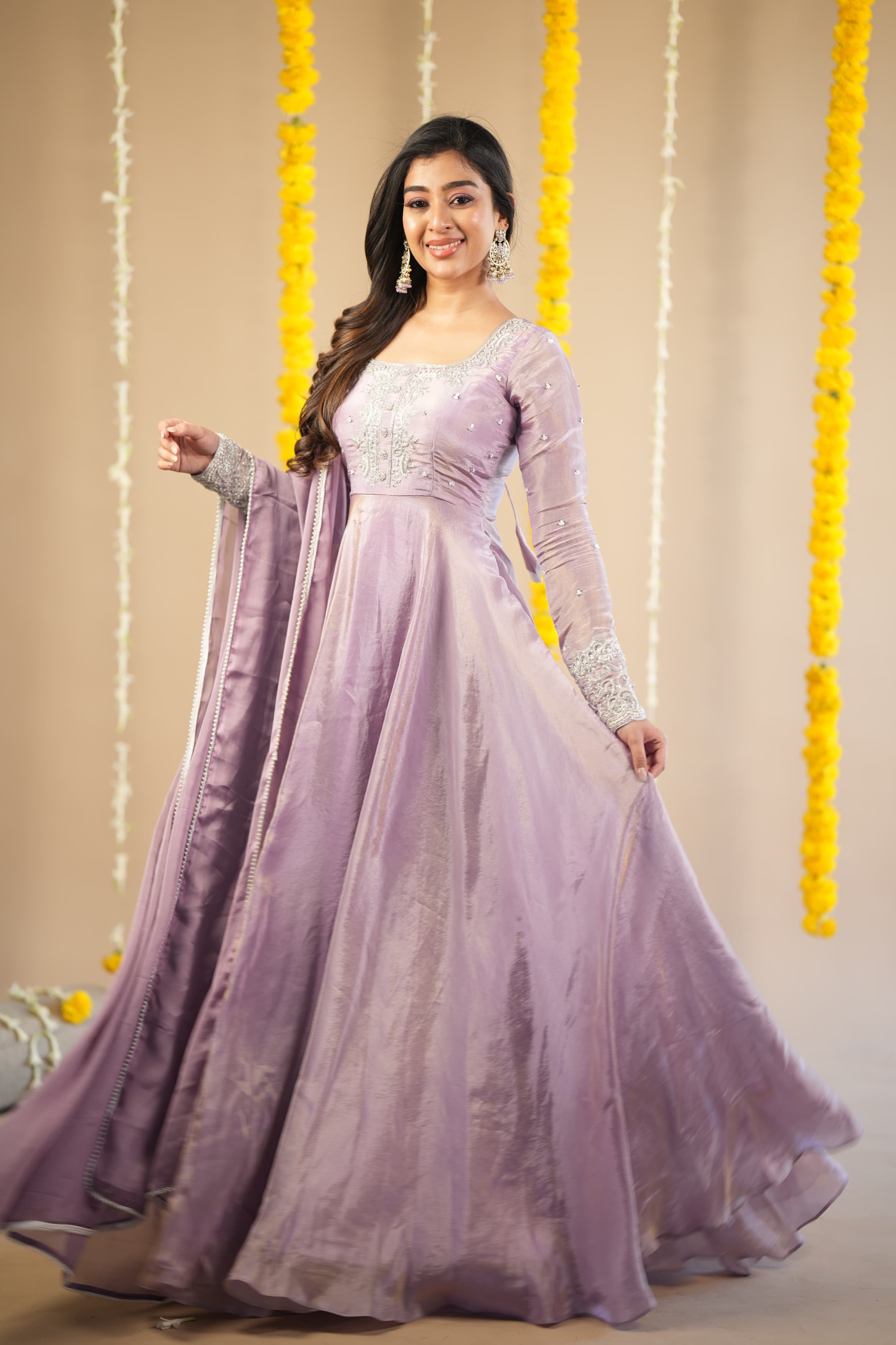Malini Premium Designer Anarkali Dress for Women | Elegant Indian Party Wear | Perfect for Weddings, Festivals & Special Occasions
