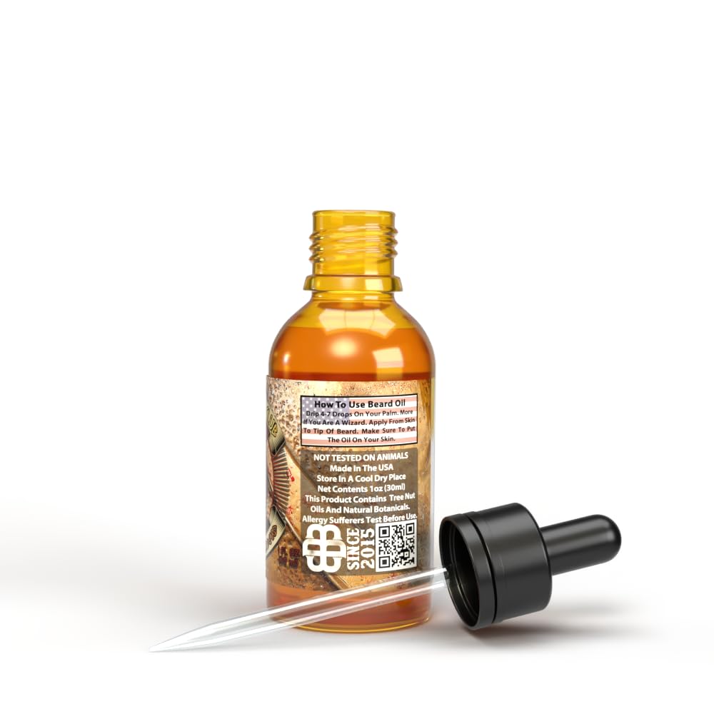 Premium Spartan Beard Oil for Men - Natural Growth & Conditioning - Softens & Tames Facial Hair - Best for Daily Grooming & Styling - Perfect for Beards & Mustaches