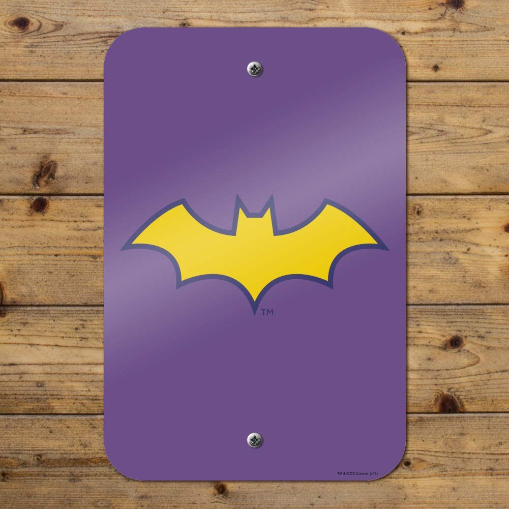 Batman & Batgirl Logo Wall Sign - DC Comics Superhero Decor for Home, Office & Business - Perfect for Superhero Fans & Comic Book Lovers