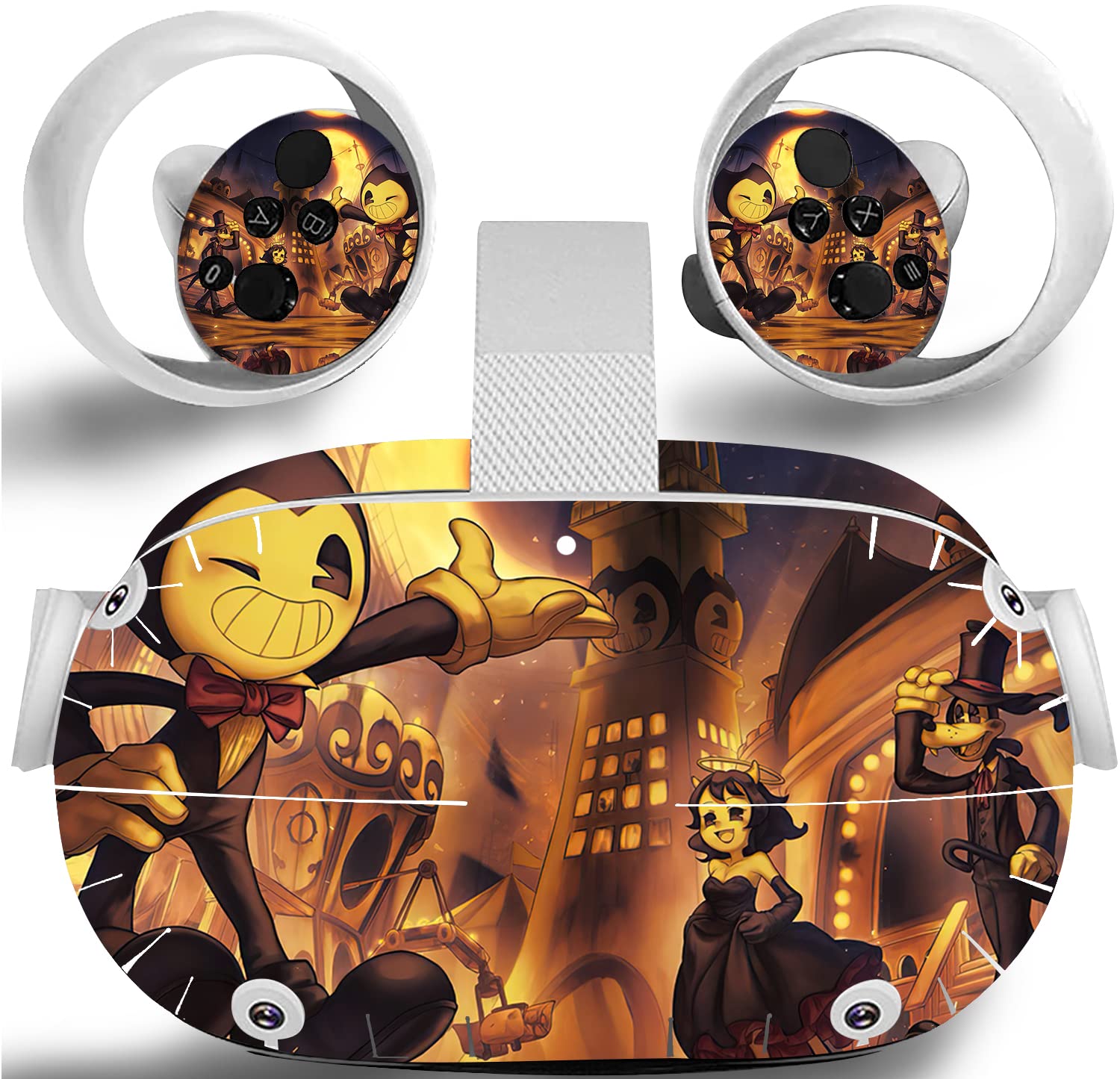 Horror Game Themed Oculus Quest 2 VR Headset & Controller Skin - Protective Vinyl Decal Cover for Virtual Reality Gaming | Perfect for Halloween, Horror Fans & VR Enthusiasts
