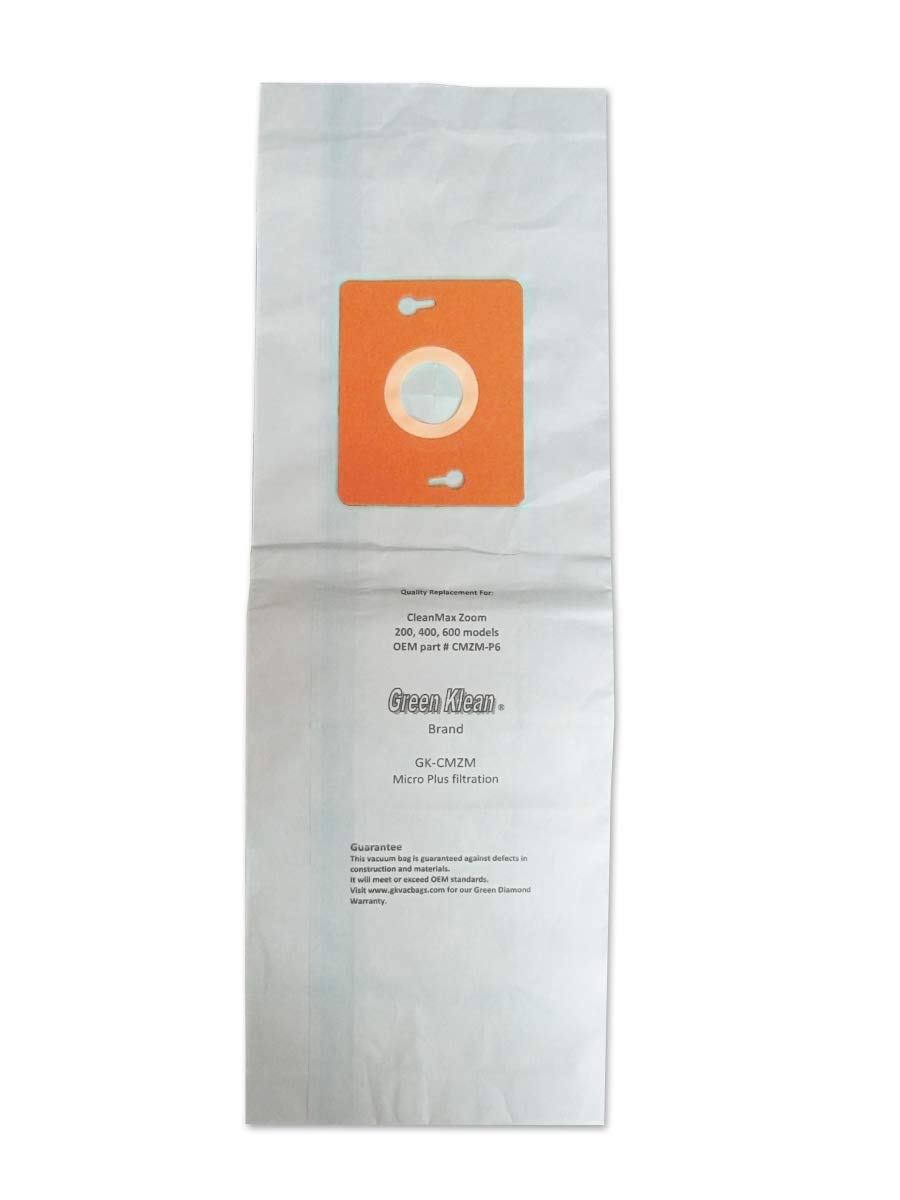 Green Klean® GK-CMZM-CLN CleanMax Zoom 20044, 40044, 600 Models Replacement Vacuum Bags - 100 Pack | High-Efficiency Dust Collection for Home & Office Cleaning