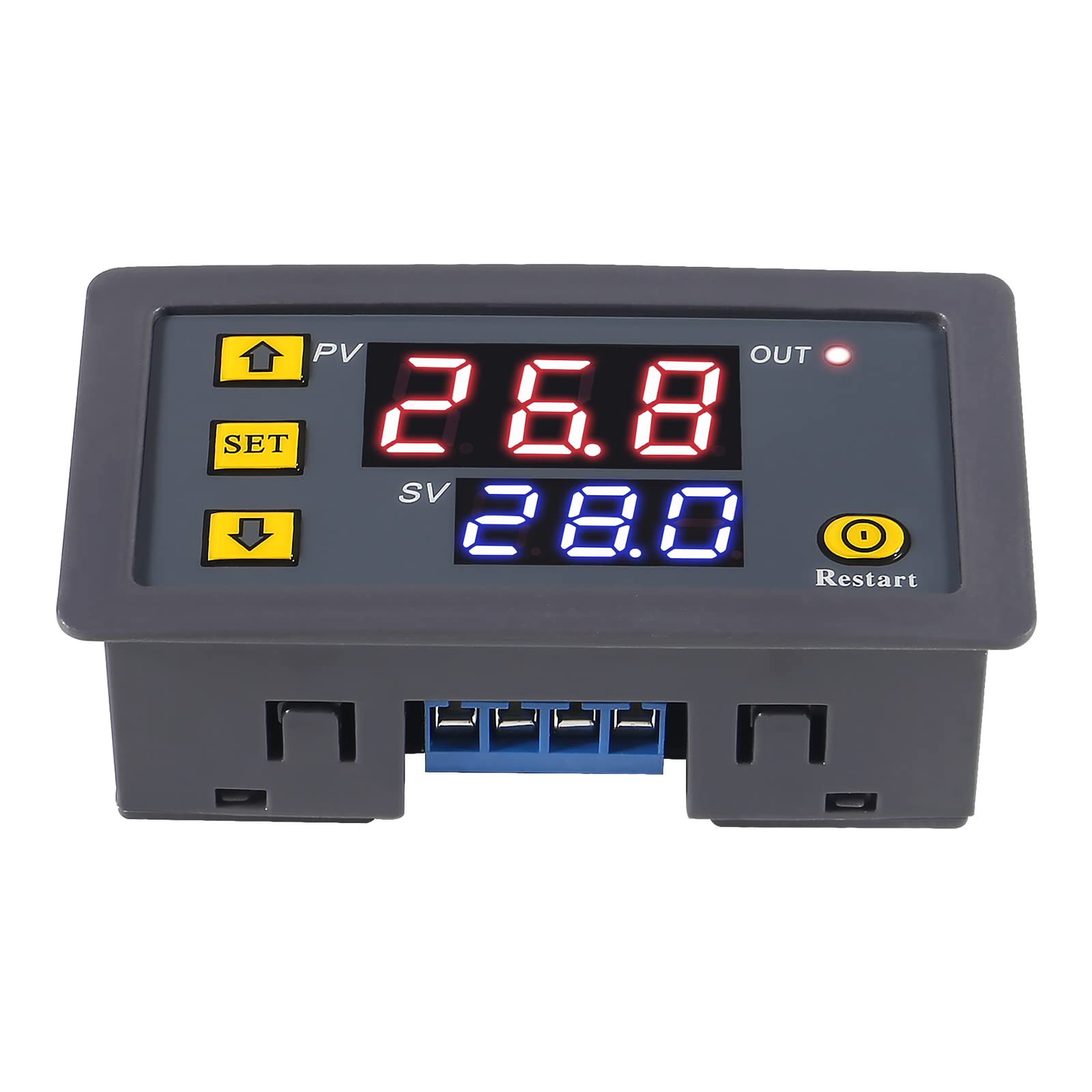 2Pcs 12V 20A Programmable Digital Timer Relay Switch with LED Display - DC Cycle Delay Relay Module (0ms-999h) for ON/OFF Control - Perfect for Industrial Automation, Home Appliances, and DIY Electronics Projects
