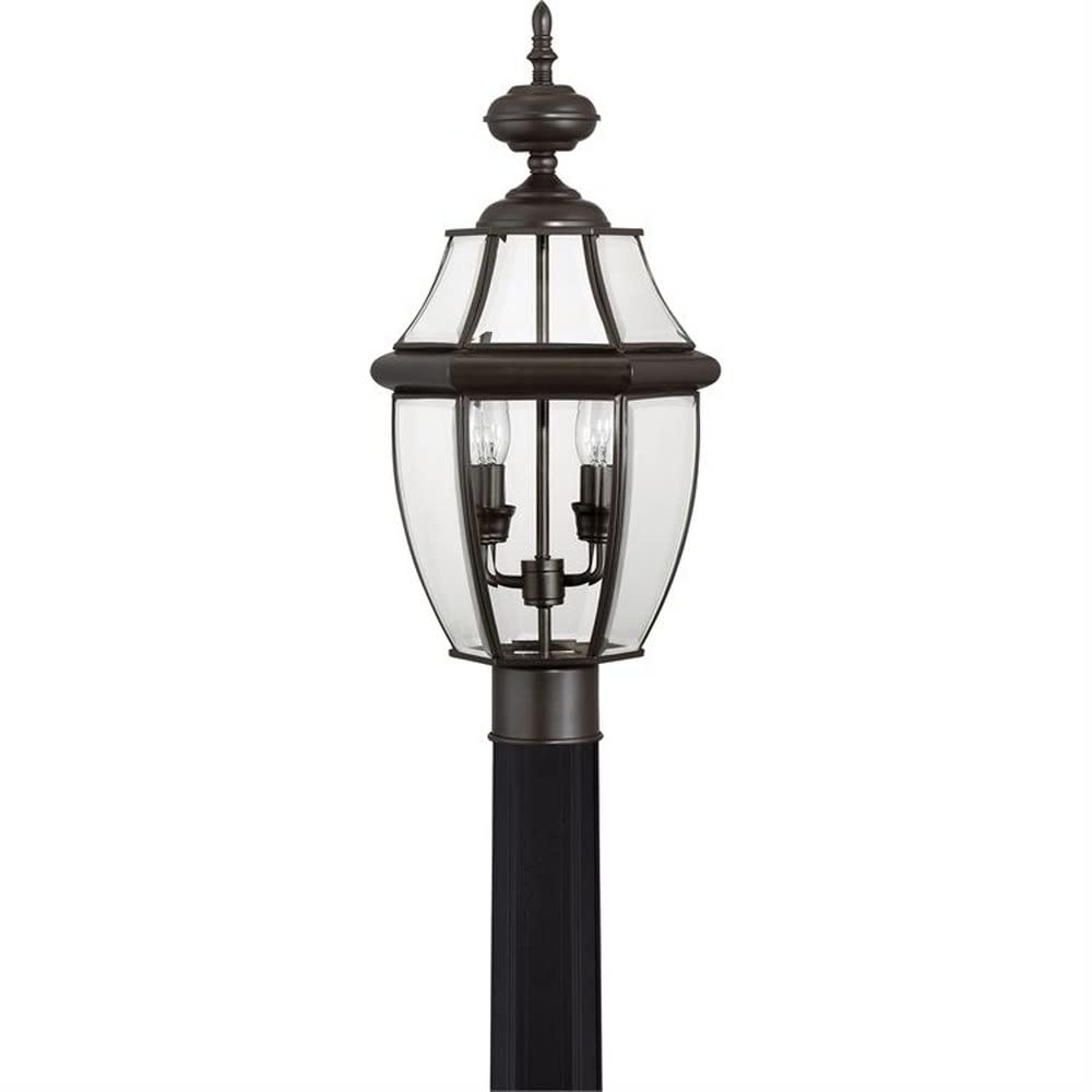 2-Light Large Post Lantern with Medici Bronze Finish - Traditional Outdoor Wall Light for Porch, Garden & Pathway - 71-Bel-619504