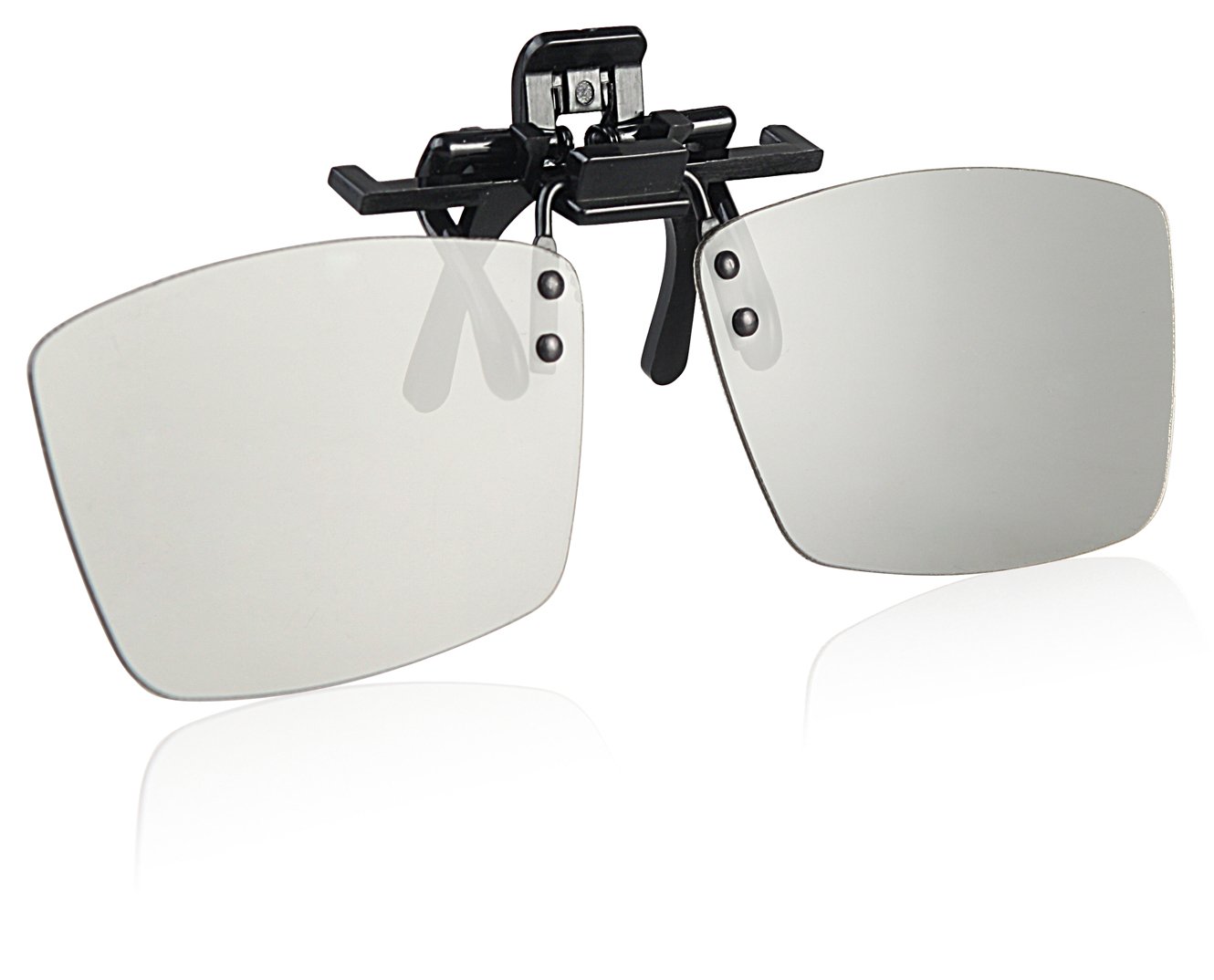 2D Glasses CLIP-ON 4 Pack - Convert 3D Movies to 2D for Passive 3D TVs (LG, Sony, Vizio) & RealD Theaters | Comfortable Clip-On Design for Home Cinema & Movie Theaters