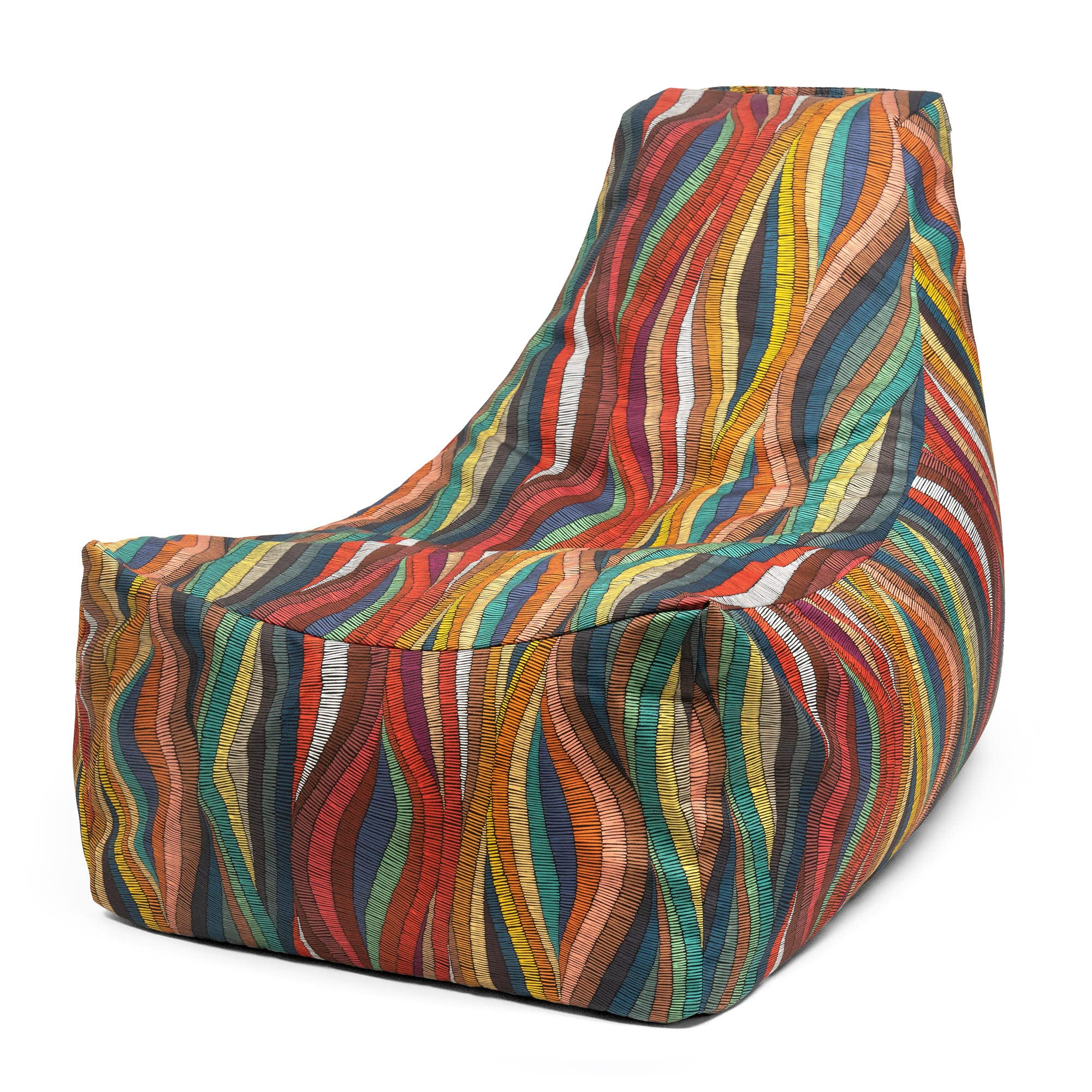 Jaxx Juniper Outdoor Bean Bag Patio Chair with Kenyan Rope - Waterproof & Durable Lounge Seating for Garden, Poolside, Deck, and Backyard Relaxation