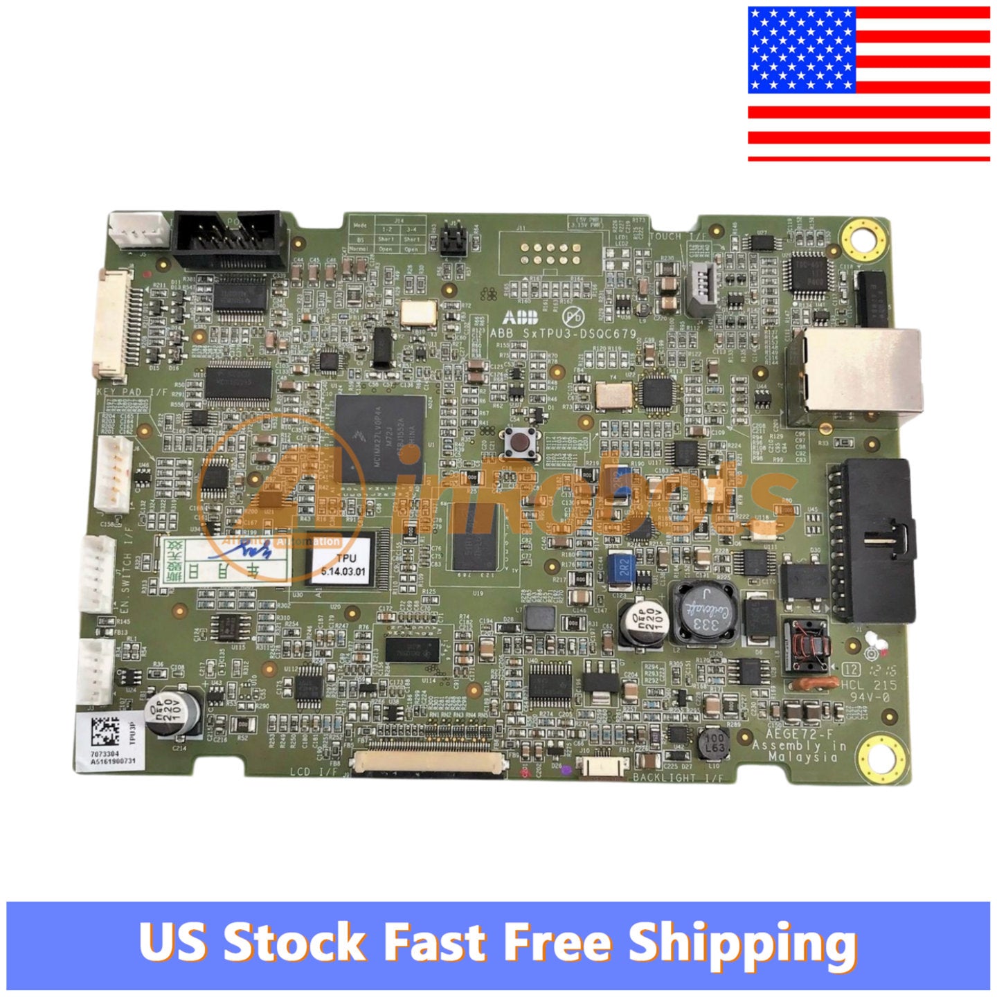 ABB DSQC679 SXTPU3 3HAC033624 001 Industrial Robot Motherboard - Genuine OEM Part (US Stock, Fast Shipping) | Compatible with ABB Robotics Systems for Manufacturing & Automation