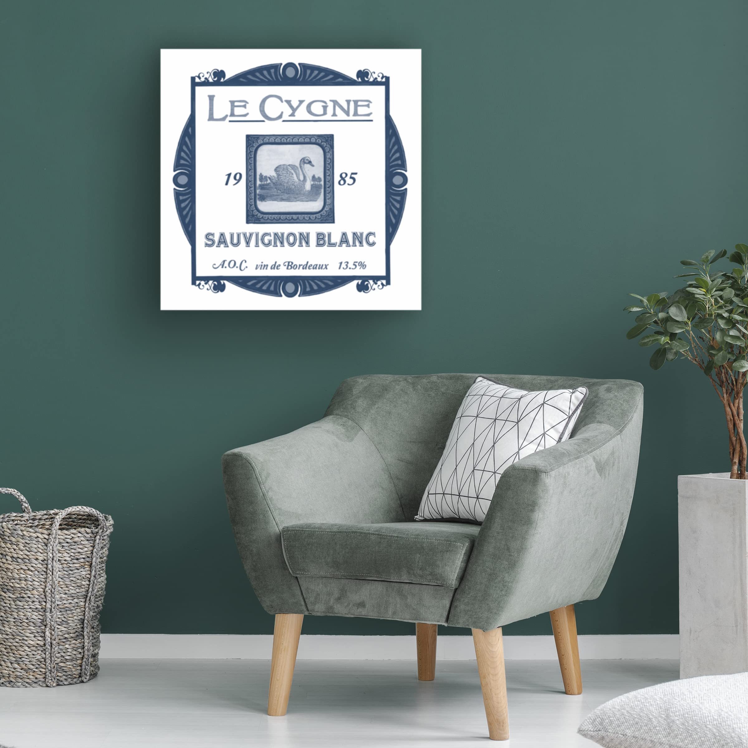 June Erica Vess Indigo Wine Labels Canvas Art - Perfect for Home & Office Decor