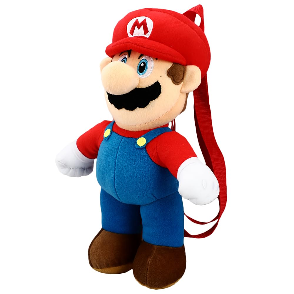 Super Mario Plush Backpack - Official Nintendo Licensed Collectible for Kids & Adults | Perfect for Cosplay, Gaming Events & School Supplies