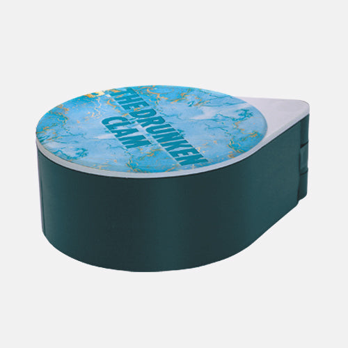 Custom Glass Rimmer Lid with Turquoise Marble Design - Personalized Name Engraving - Perfect for Cocktails, Margaritas & Drink Garnishing at Parties & Bars