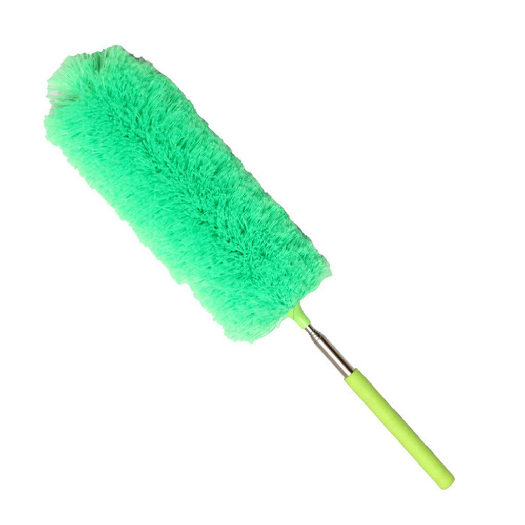 Premium Silicone Cleaning Brush Set - Retractable Soft Bristle Dusting Brush for Home, Kitchen, Bathroom & Car Detailing (Green, One Size) - Effortless Cleaning of Grout, Tiles, Appliances & Hard-to-Reach Areas