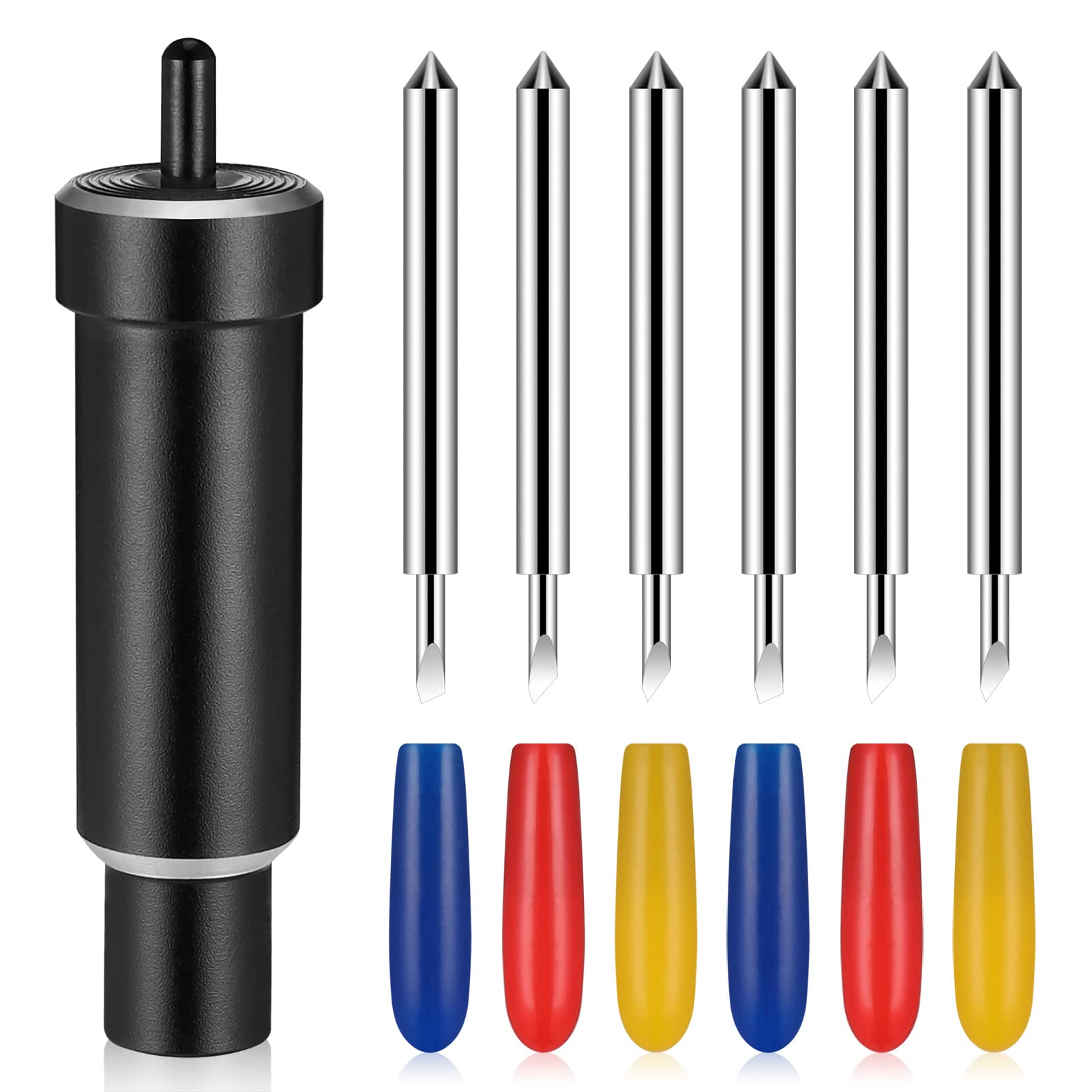 Zocipro 6Pcs Deep Cut Blades Set - 30/45/60 Degree Sharp Precision Blades for Cricut Maker 3, Air 3, Air 2, One, Explore 3 - Perfect for Cutting Foam, Chipboard, Leather & DIY Craft Projects