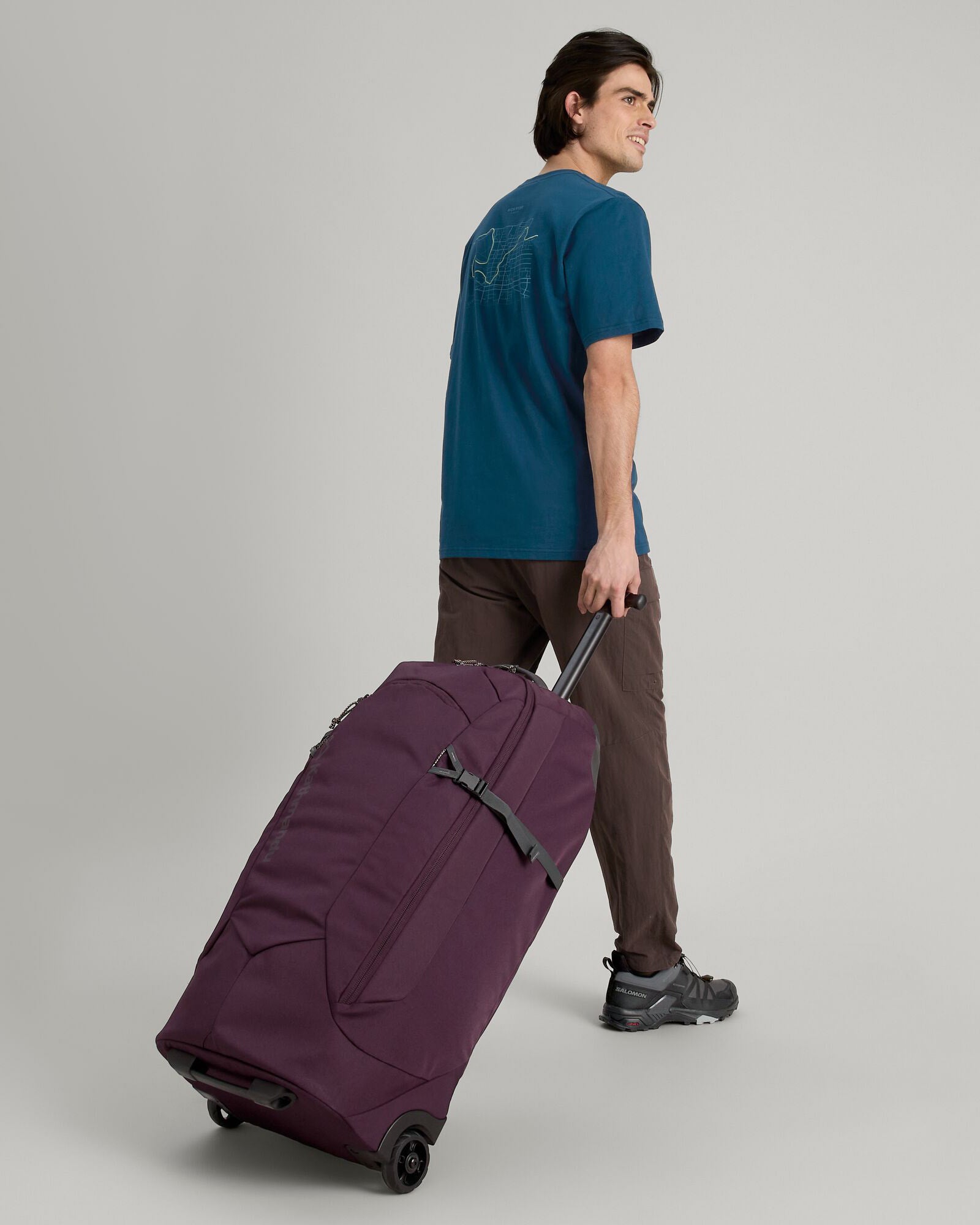 Hybrid Trolley v5 70L Travel Luggage - Lightweight Durable Carry-On Suitcase for Business & Vacation - Perfect for Airplane, Train & Road Trips