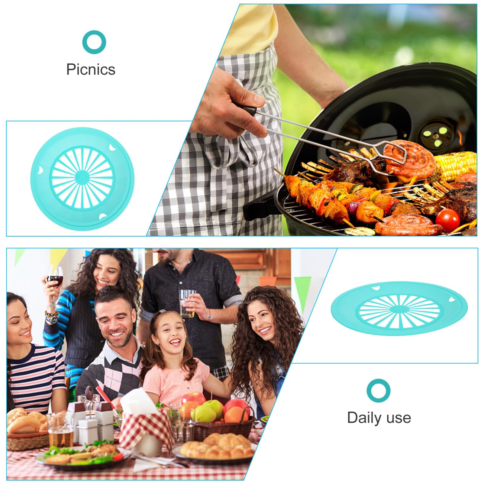 10-Pack Reusable Picnic Plate Holders - Disposable Paper Plate Dispenser for BBQ, Outdoor Dining & Parties - Durable & Eco-Friendly Plate Organizer for Camping, Picnics & Family Gatherings