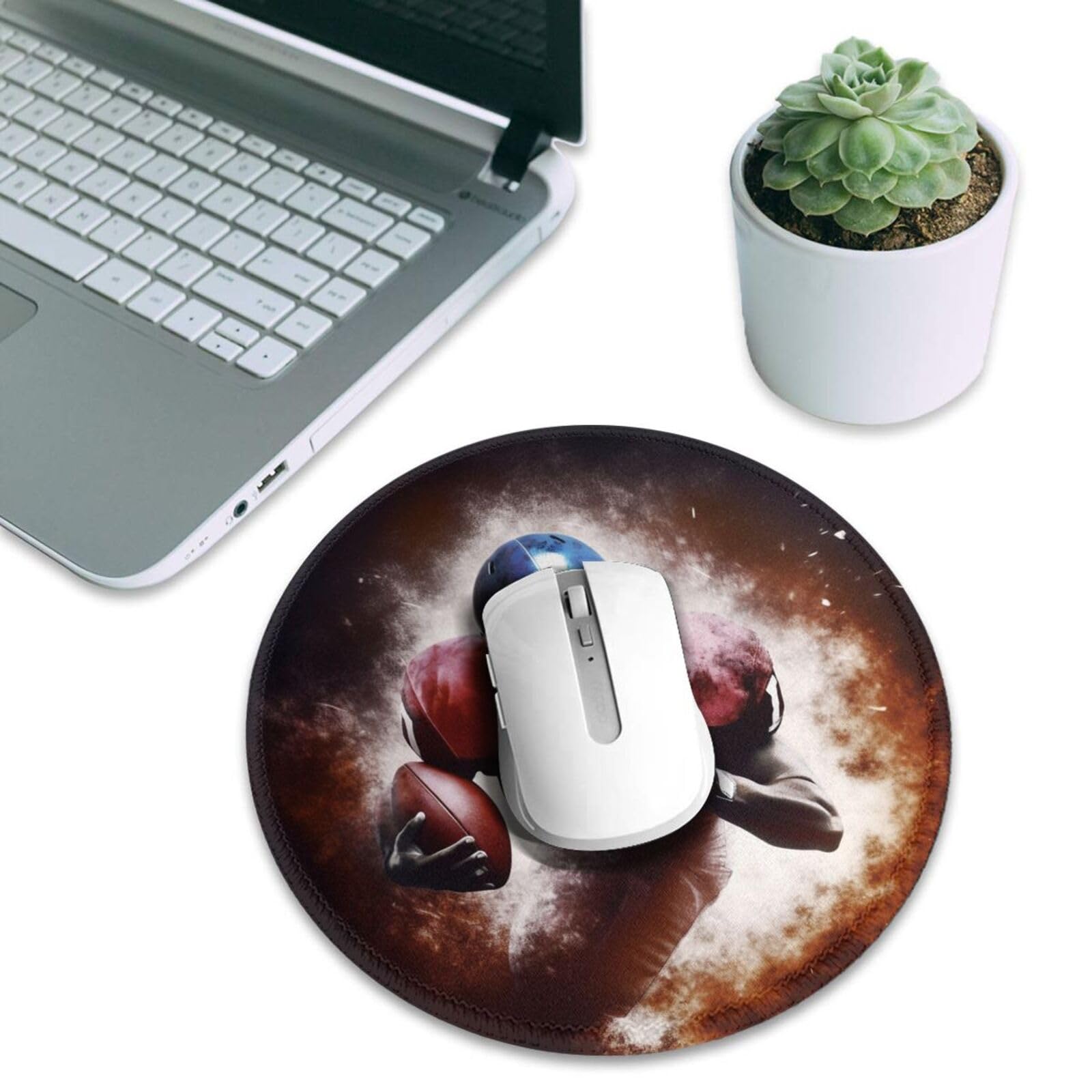 Non-Slip Waterproof Gaming Mouse Pad with American Football Print - Large Rubber Base Desk Mat for PC, Laptop & Office Use - Perfect for Gamers, Sports Fans & Home/Work Computer Setup