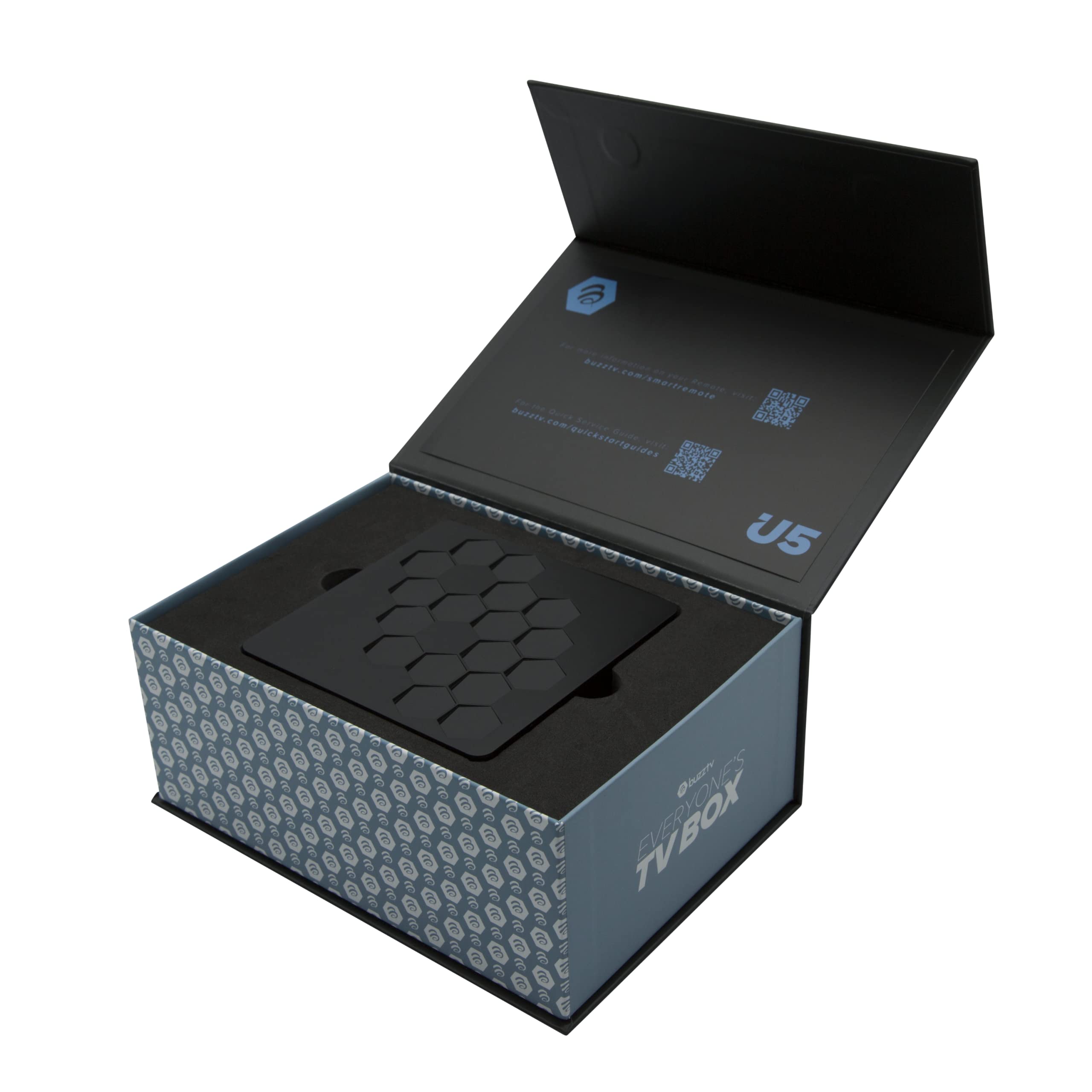 BuzzTV U5 128GB Android TV Box - 4K Ultra HD Streaming Media Player with Quad-Core Processor, Dual-Band WiFi, Bluetooth 5.0 & HDR Support | Android 11 OS | Perfect for Home Theater, Netflix, YouTube & Gaming Entertainment
