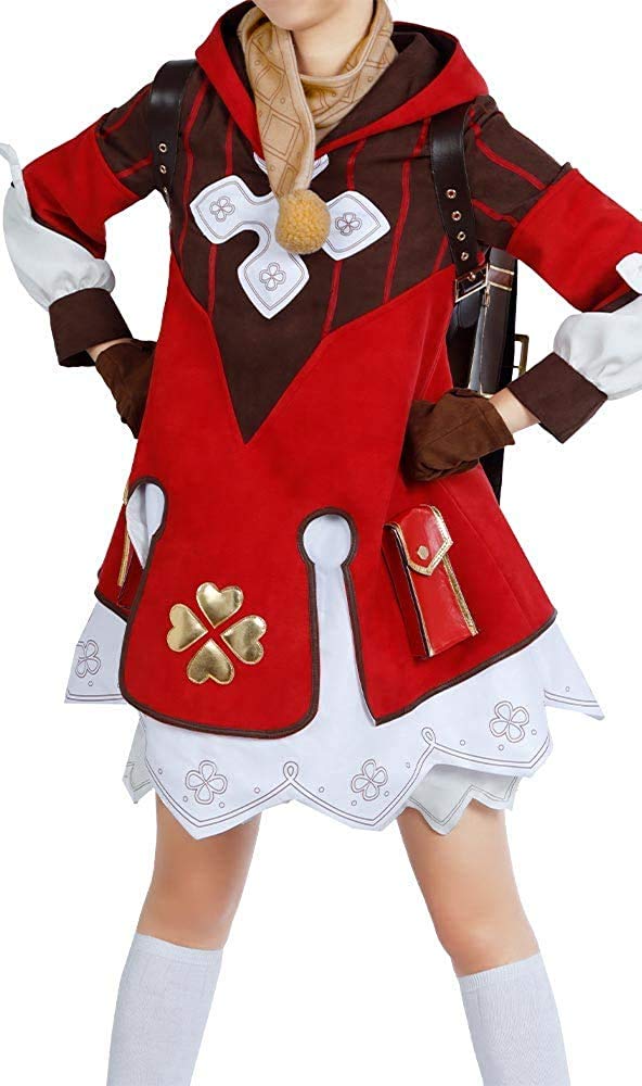Genshin Impact Klee Cosplay Costume for Women - Deluxe Halloween Anime Outfit for Conventions & Fancy Dress Parties