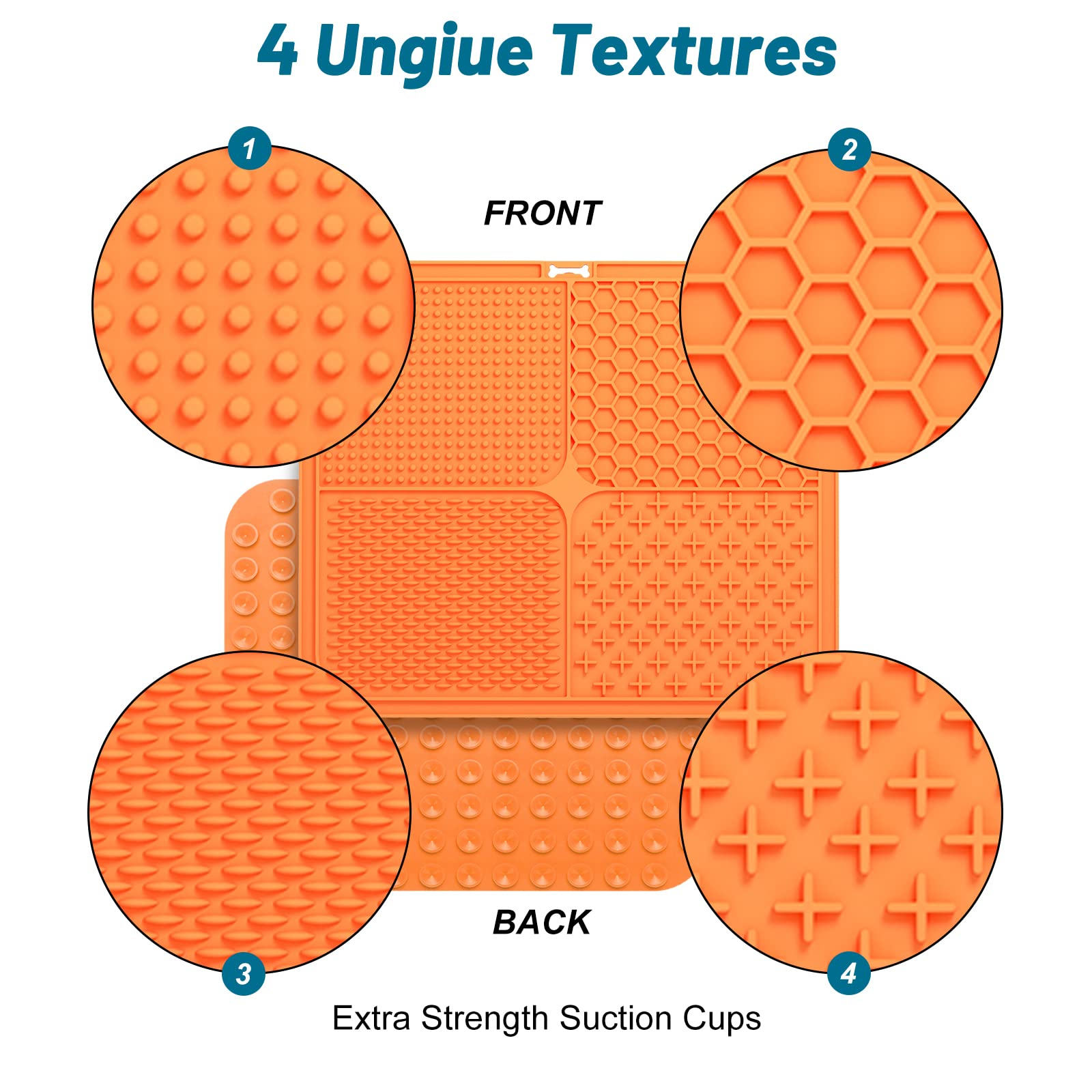 MateeyLife Extra Large Lick Mat for Dogs - 12''×10'' Suction Cup Slow Feeder & Anxiety Relief Dog Toy | Enrichment Feeding Mat for Large Dogs & Cats | Perfect for Bathing, Grooming & Mealtime Entertainment