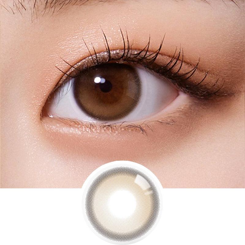 Olola Purity Shine 1 Day Hazel Brown Colored Contact Lenses (10 Pack) - Natural Eye Color Enhancement for Daily Wear & Special Occasions