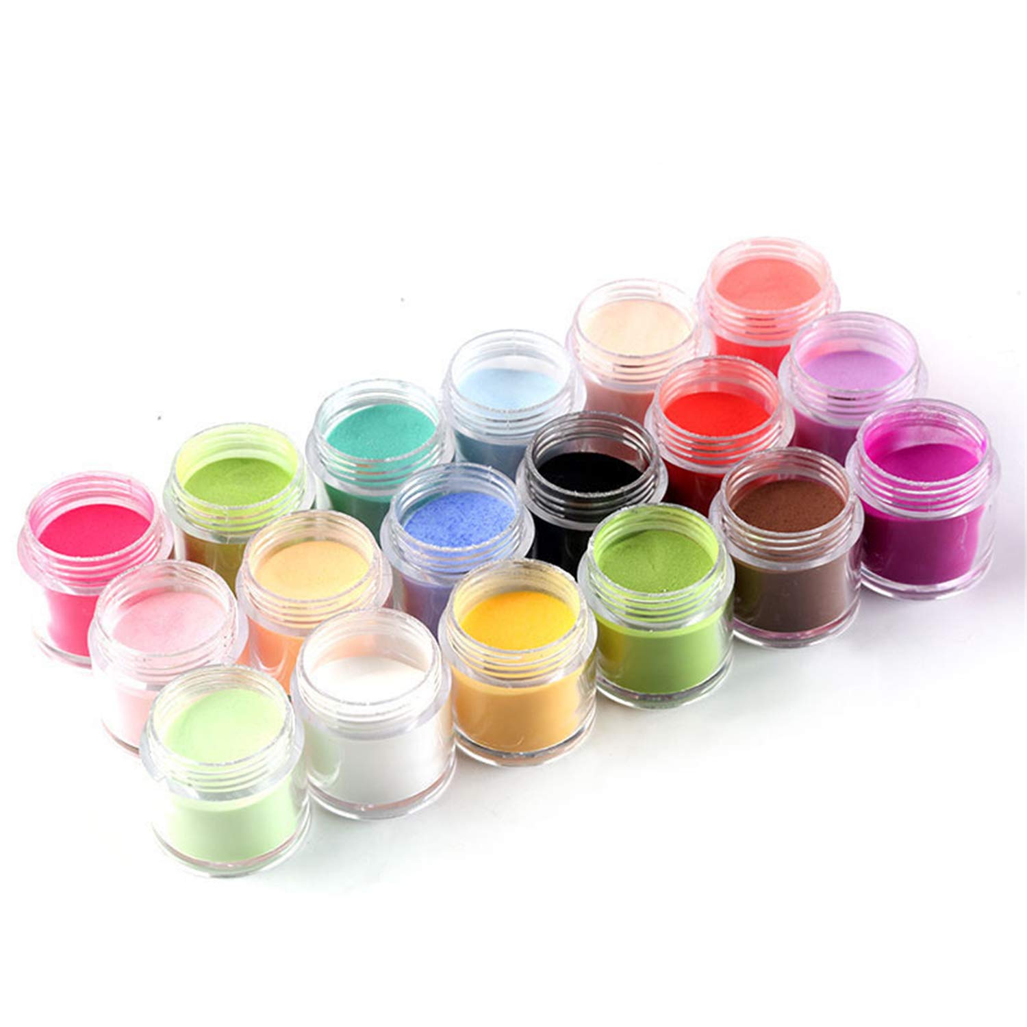 18 Colors Nail Art Carved Powder Set - 10g Bottles for Crystal Nail Designs | Perfect for DIY Manicures, Salon Use & Nail Art Enthusiasts