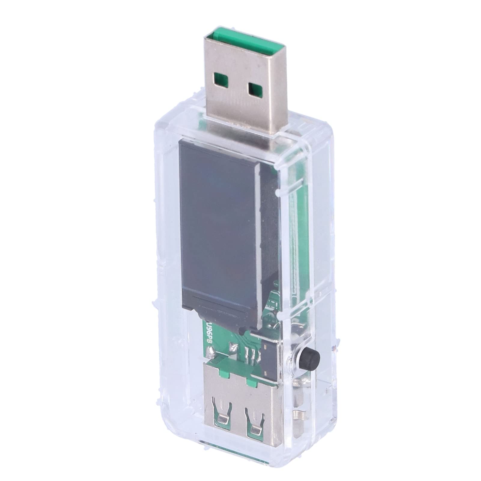 5A USB Tester with Fast Charging Protocols - Voltage Current Meter for iPhone, Android & Power Banks (Transparent Design) | Perfect for Testing Chargers, Cables & Power Sources at Home or Work