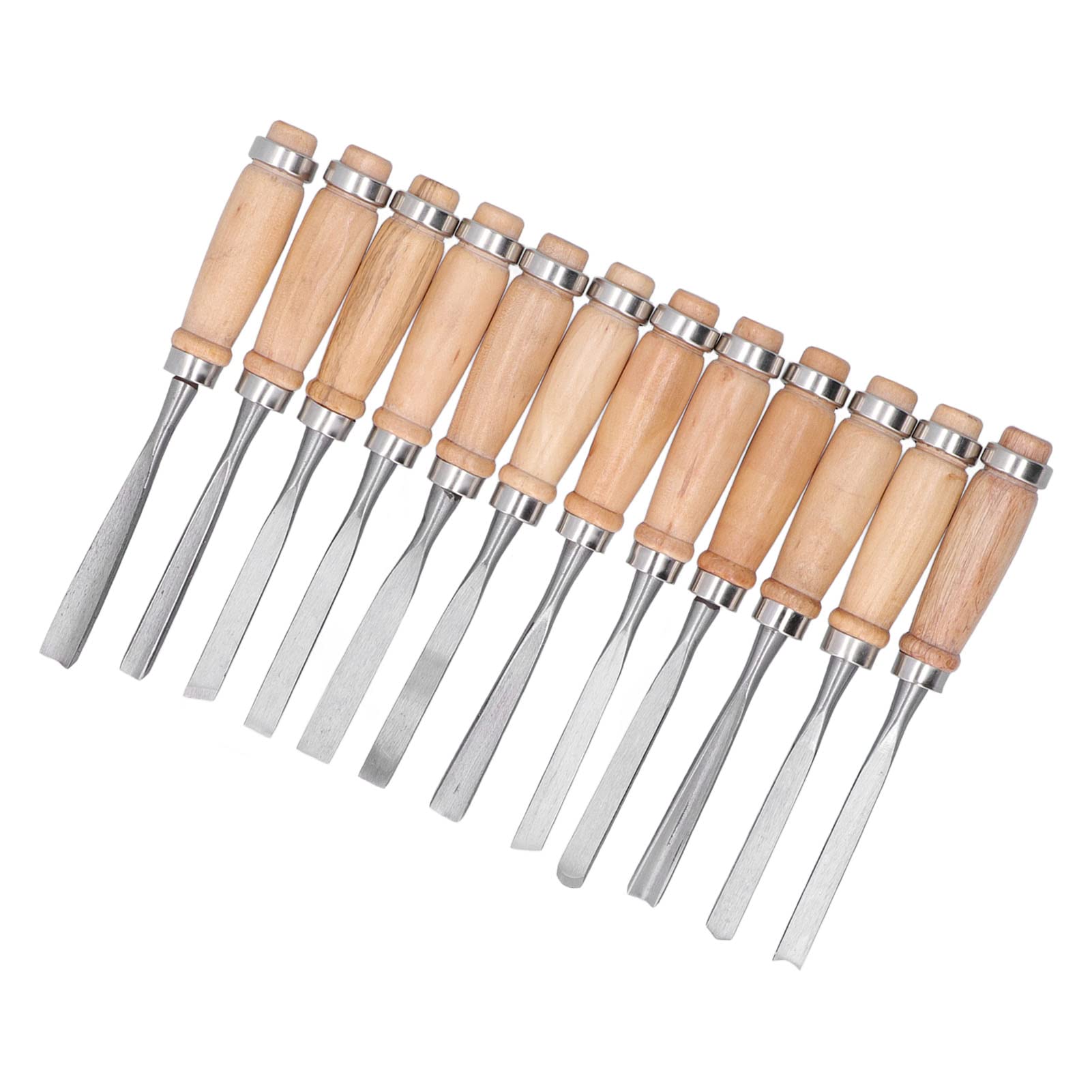 12Pcs Wood Turning Chisels Set - Professional Wood Parting Tools for Woodworking & Carving - 8 Inch Grinder Compatible Accessories - Perfect for DIY Projects, Furniture Making, and Wood Crafts