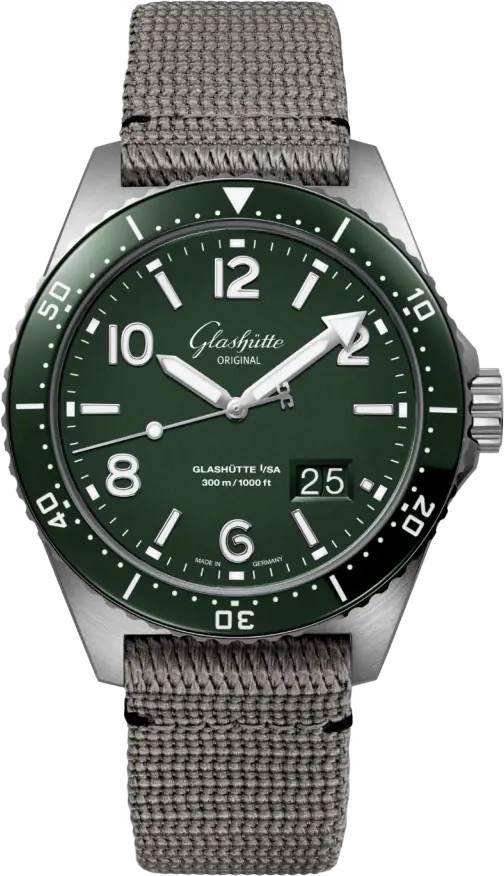 Glashutte Original Spezialist SeaQ Panorama Date Stainless Steel Men's Diver Watch - Luxury Automatic Timepiece for Professional Diving, Business & Formal Occasions