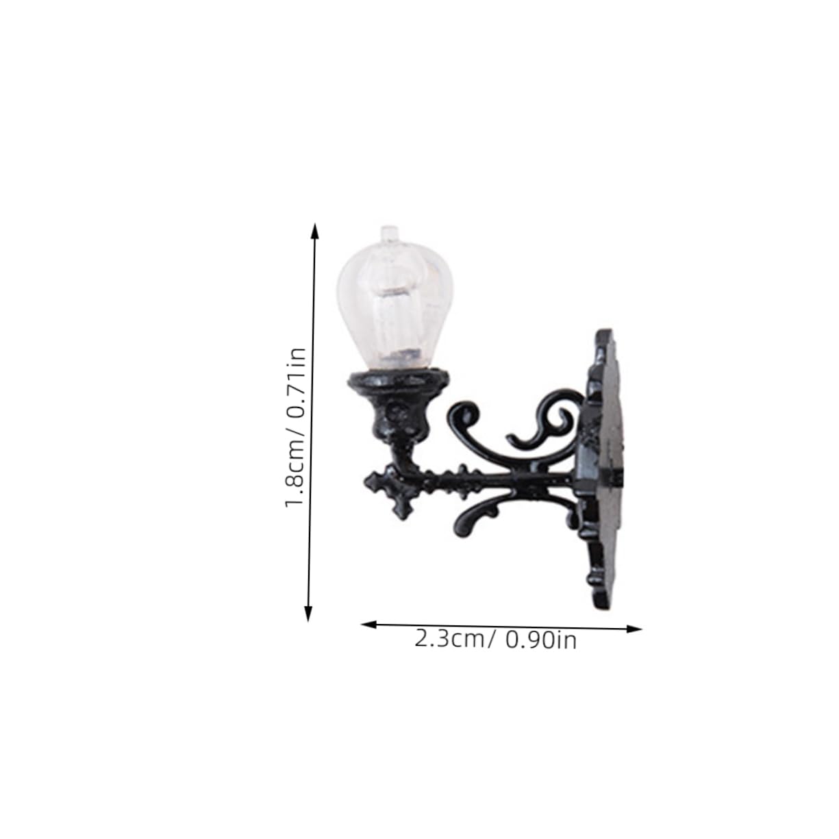 4PCS Miniature LED Wall Lamp - Battery Operated Dollhouse Lights, Fairy House & Railway Model Lighting - ABS Material for Tiny Home Decor & DIY Miniature Projects