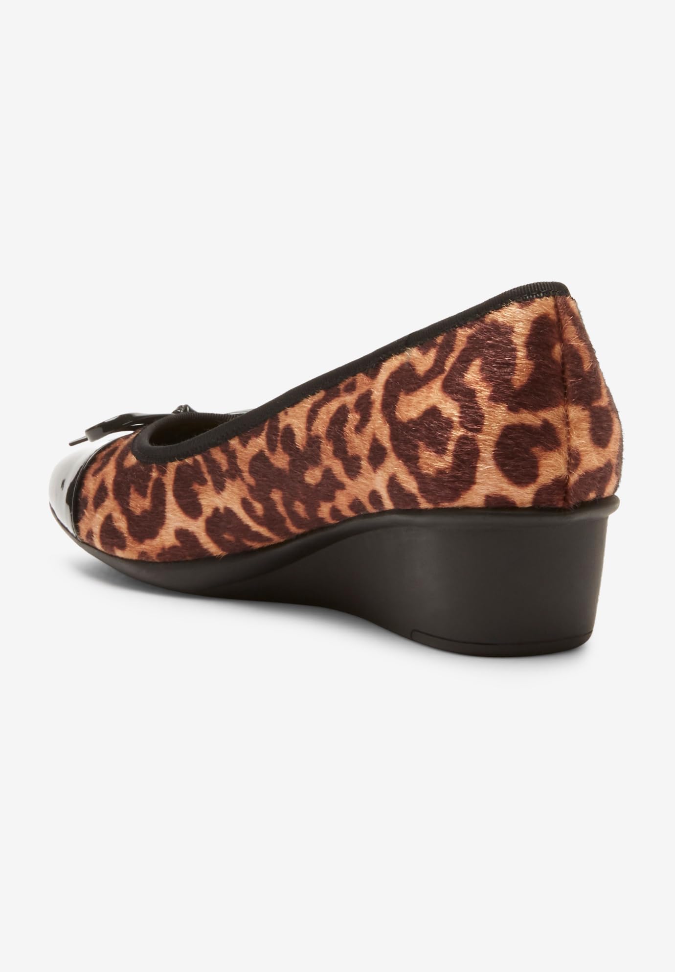Comfortview Women's Wide Width The Jade Flat - Comfortable Slip-On Ballet Flats for Work, Travel & Casual Wear