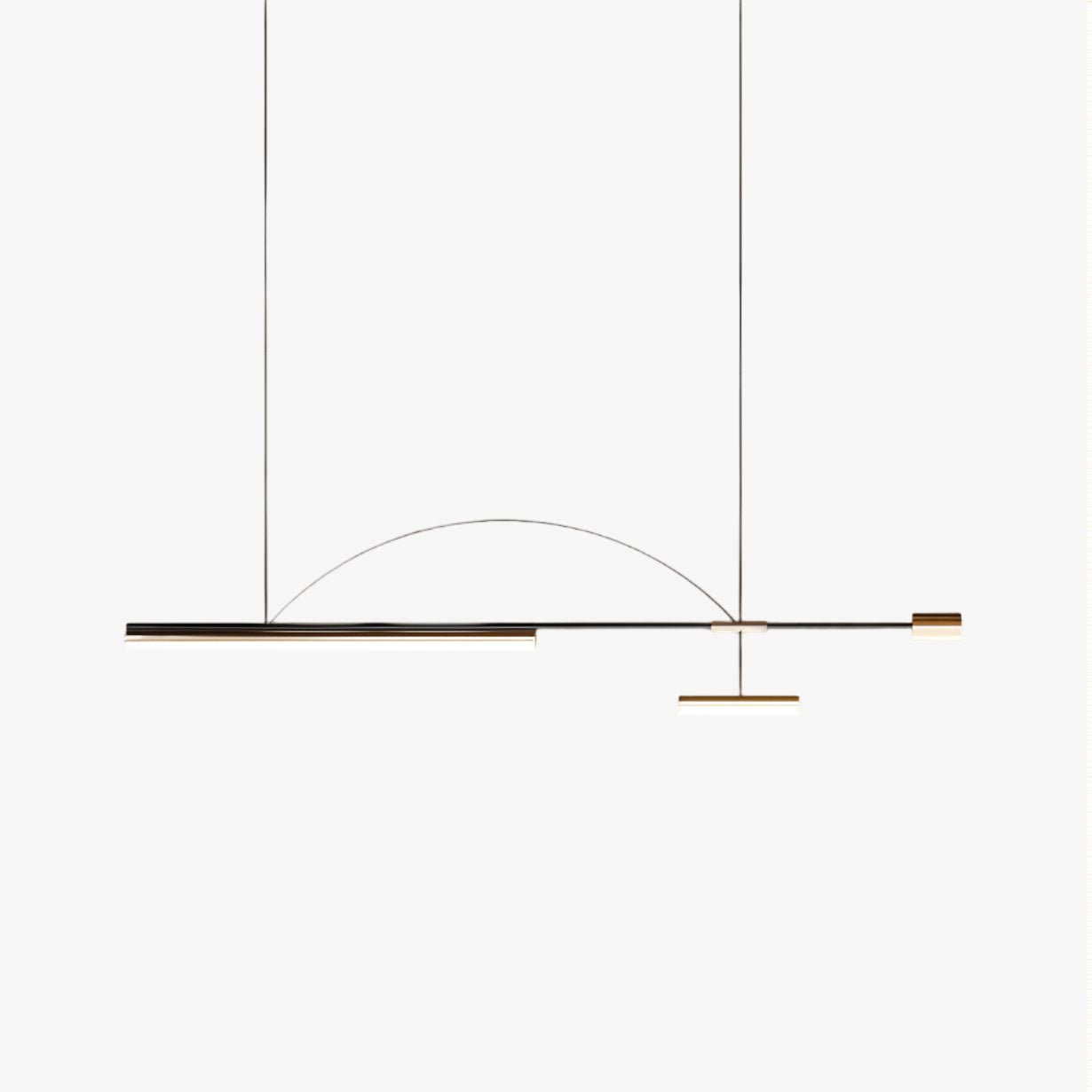 Arc Horizon Island Pendant Light - Modern Glass Hanging Light Fixture for Kitchen Island, Dining Room & Living Room Lighting - Perfect for Home Decor & Interior Design