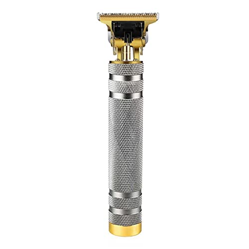 Professional USB Rechargeable Hair Clipper Trimmer for Men - Electric Beard & Hair Cutting Machine, Silver | Home Barbering & Personal Grooming Kit
