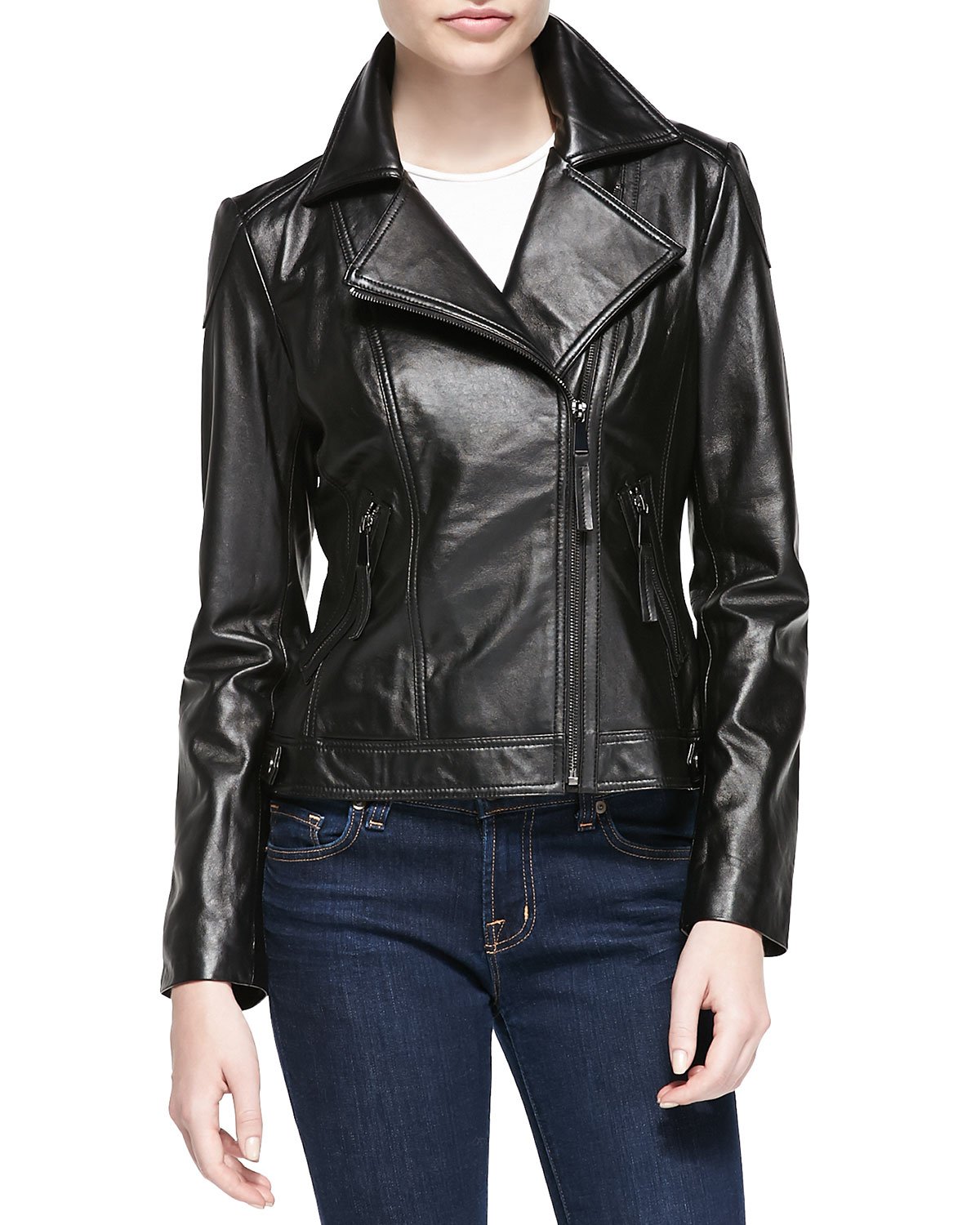 Captain Cory Women's Genuine Lambskin Leather Motorcycle Jacket - Black Biker Jacket for Riding & Fashion | Perfect for Motorcycle Enthusiasts & Street Style