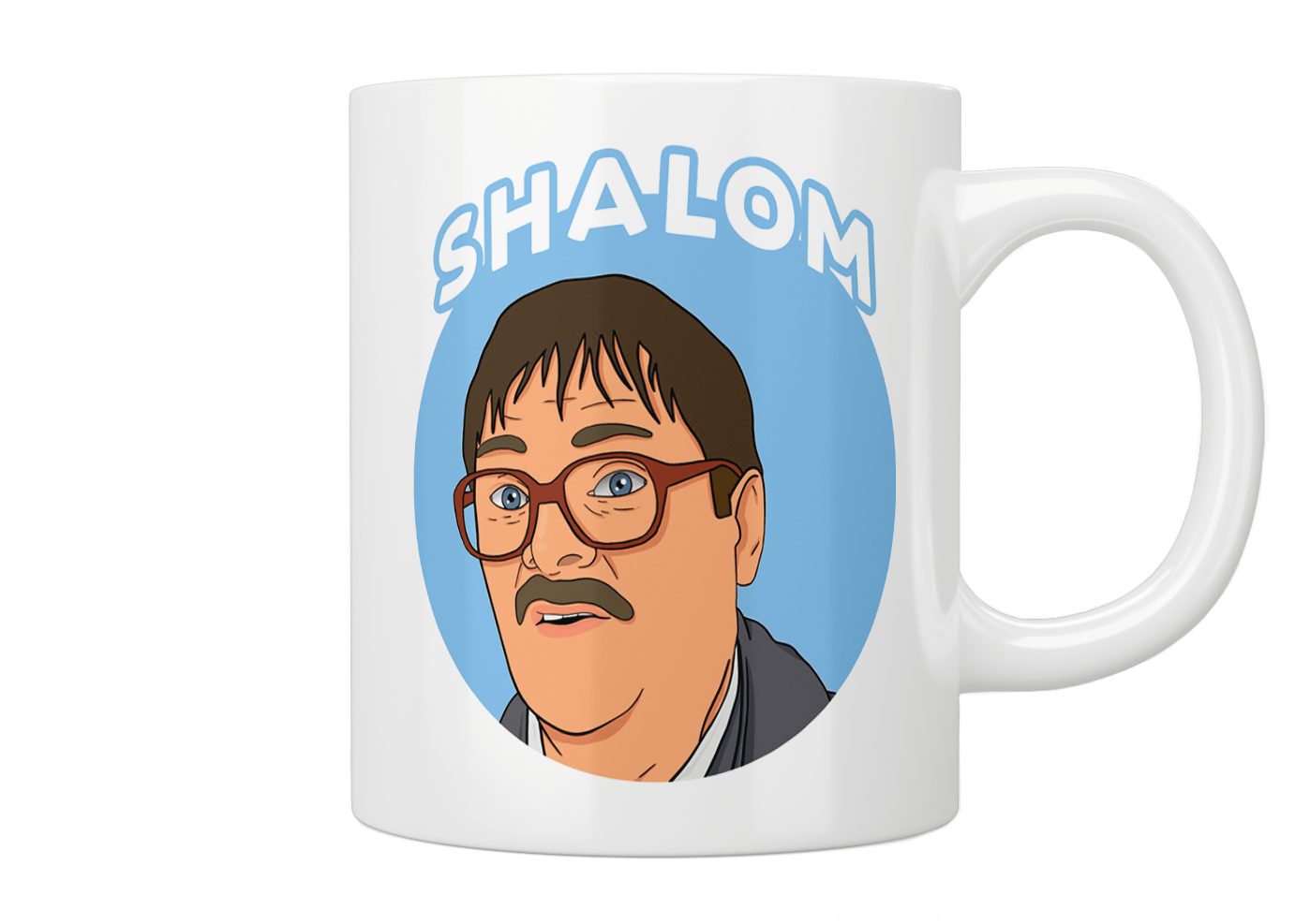 Friday Night Dinner Jim 'Shalom' Mug - Funny TV Show Inspired Coffee Cup - Perfect Gift for Fans of British Comedy - Great for Coffee, Tea & Office Use