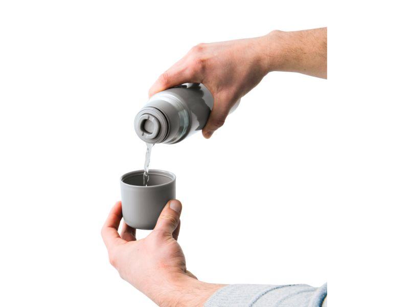 BergHOFF Leo 16.9oz (500ml) 18/10 Stainless Steel Vacuum Insulated Thermal Flask - Gray, Double Wall Insulation for Hot & Cold Beverages, Perfect for Coffee, Tea, Travel, Camping & Office Use