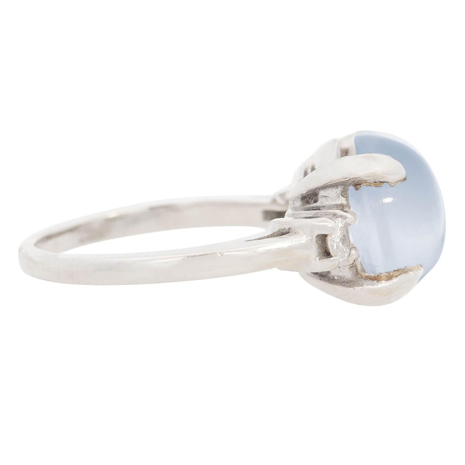 14K Gold Vintage Moonstone and Diamond Ring for Women - Elegant Boho Jewelry for Weddings, Parties & Everyday Wear